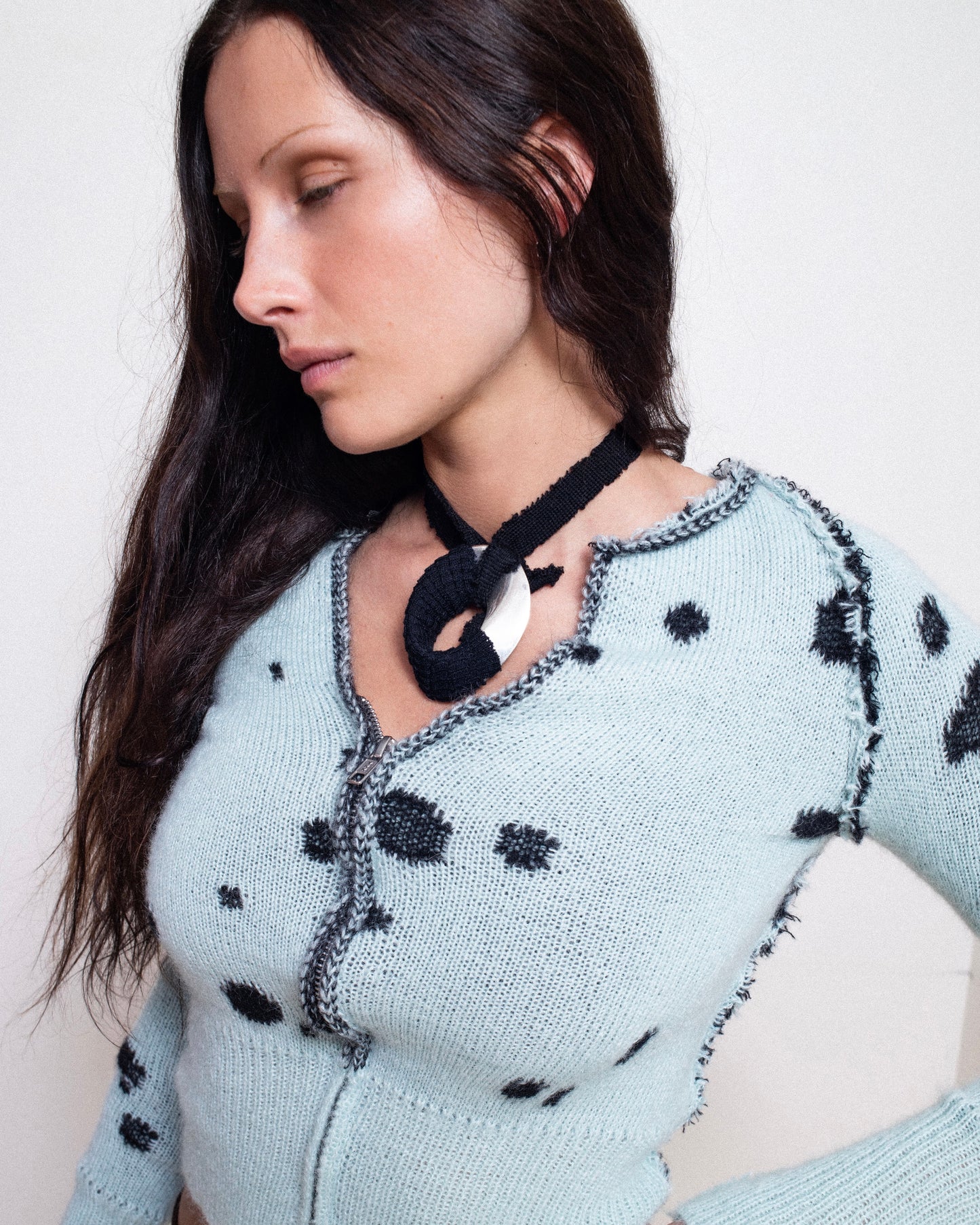 Black Knit Necklace