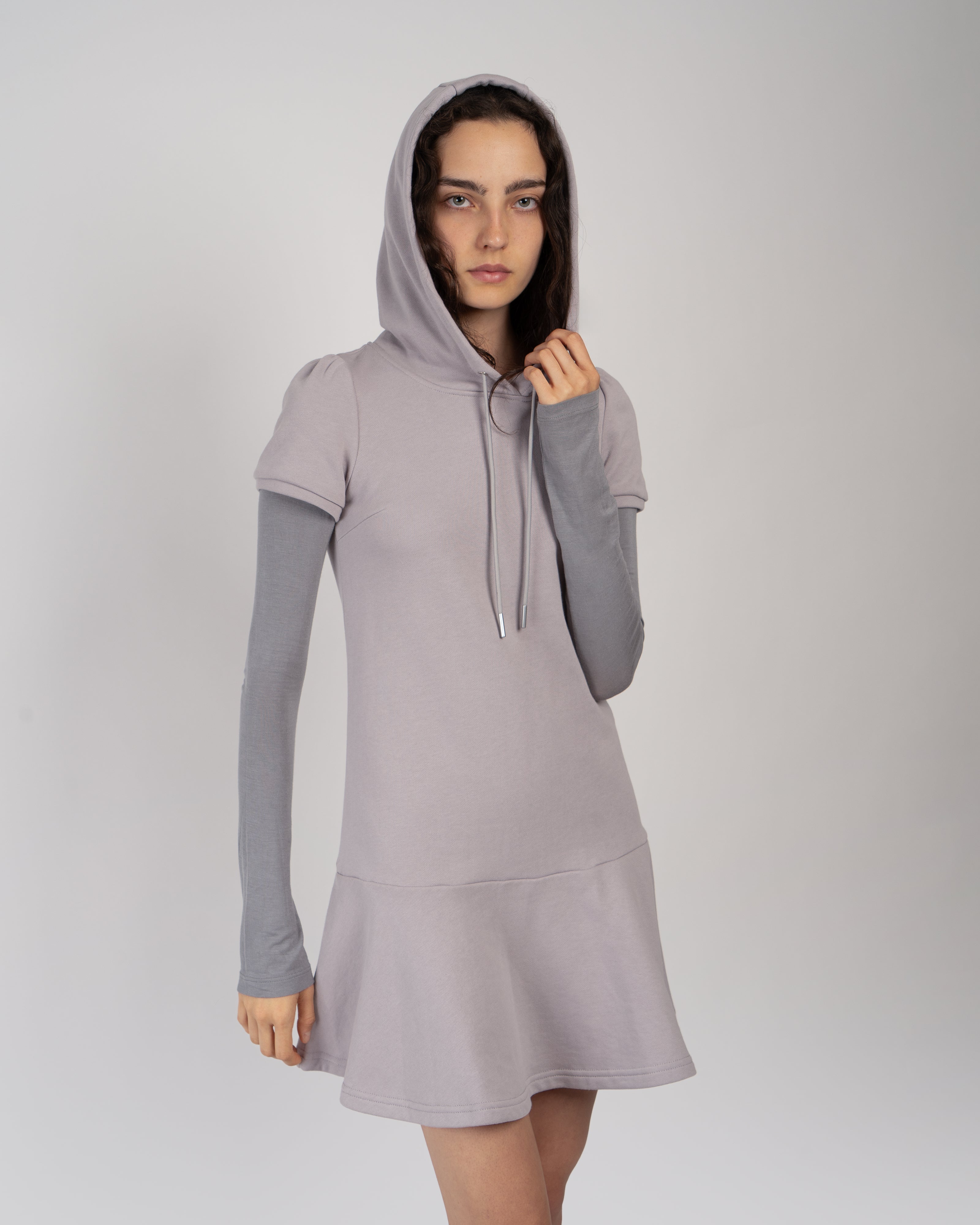 Lavender Gray Agnes Hoodie Dress