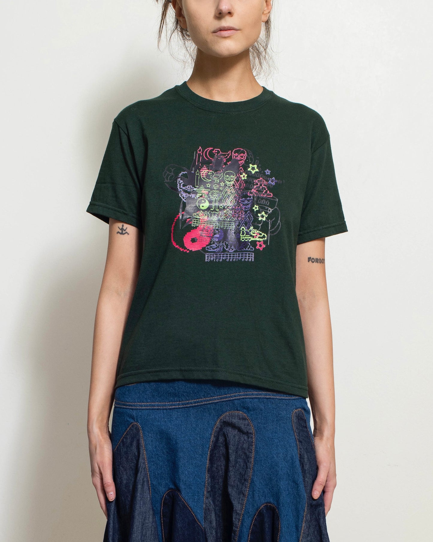 ASCII T-Shirt in Dark Green