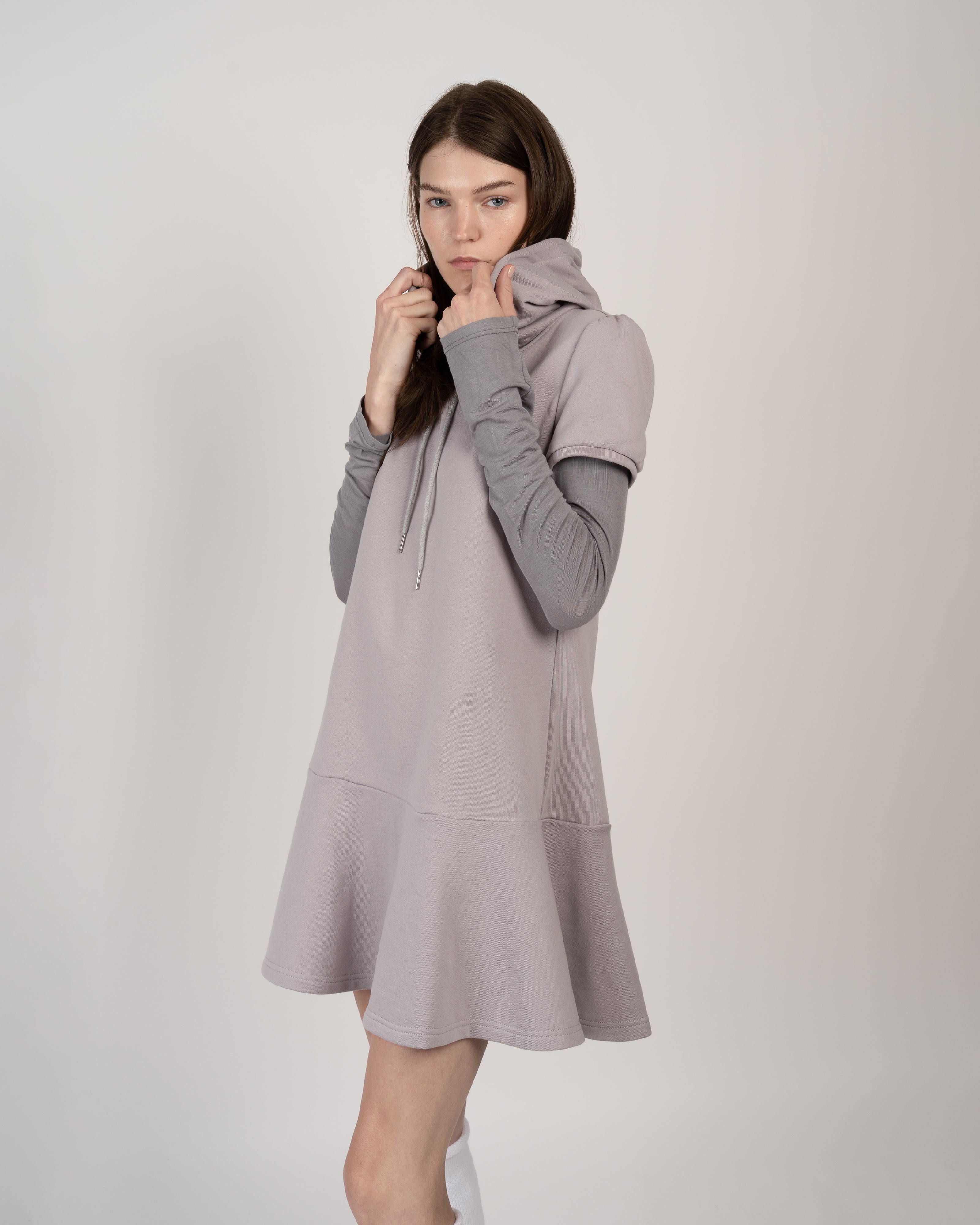Lavender Gray Agnes Hoodie Dress