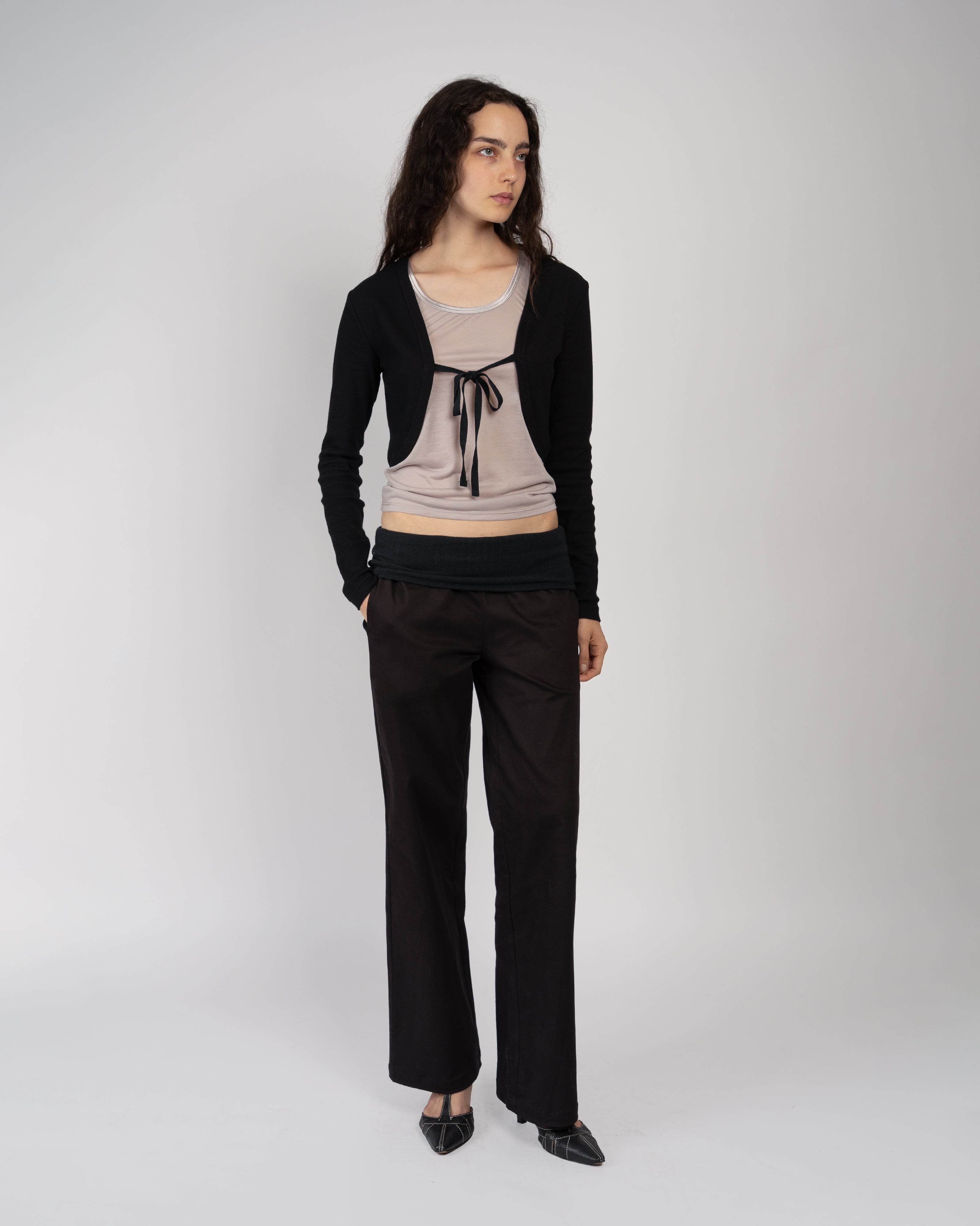 Black Journal Pants in Twill