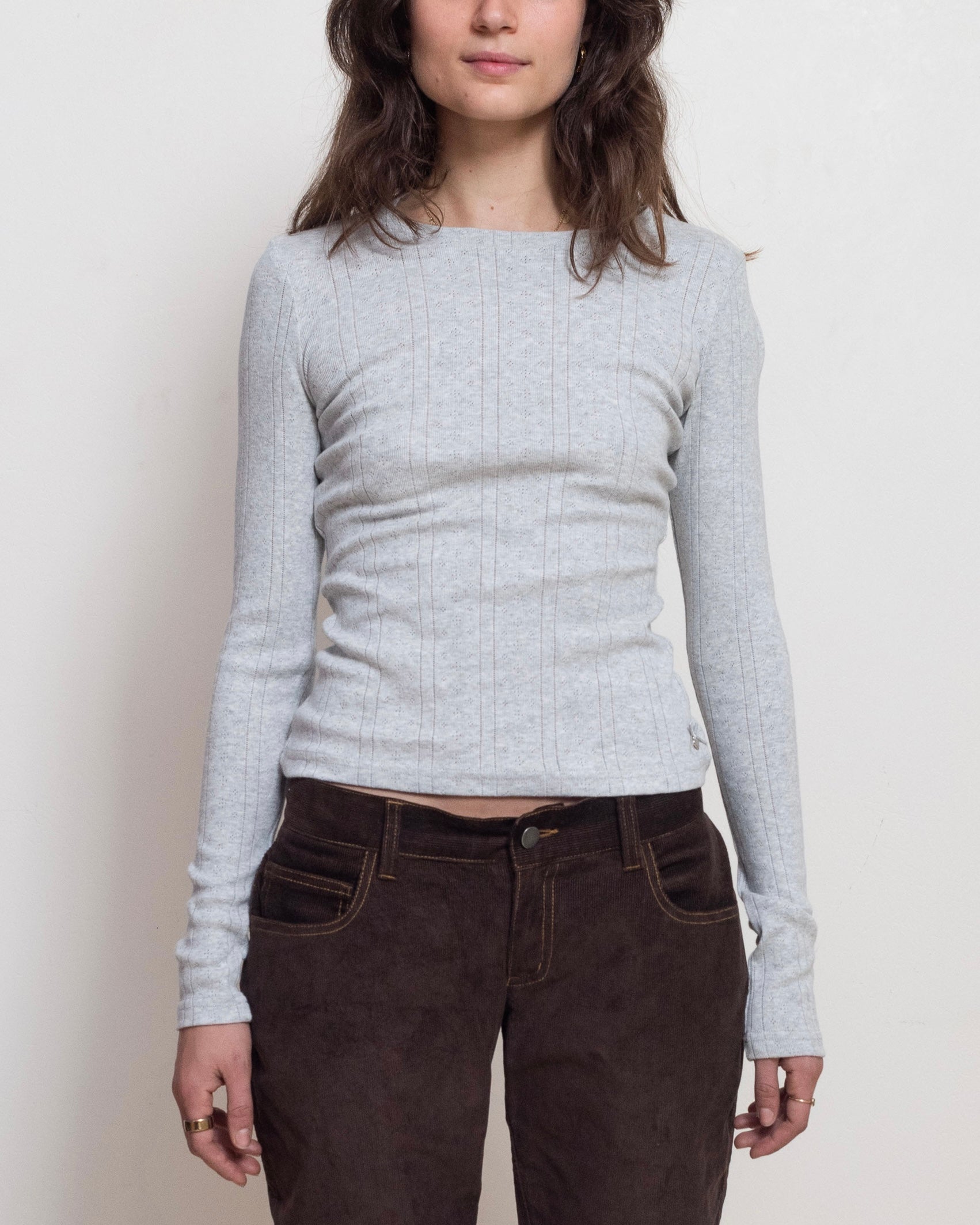 Gray Marl Daisy Longsleeve