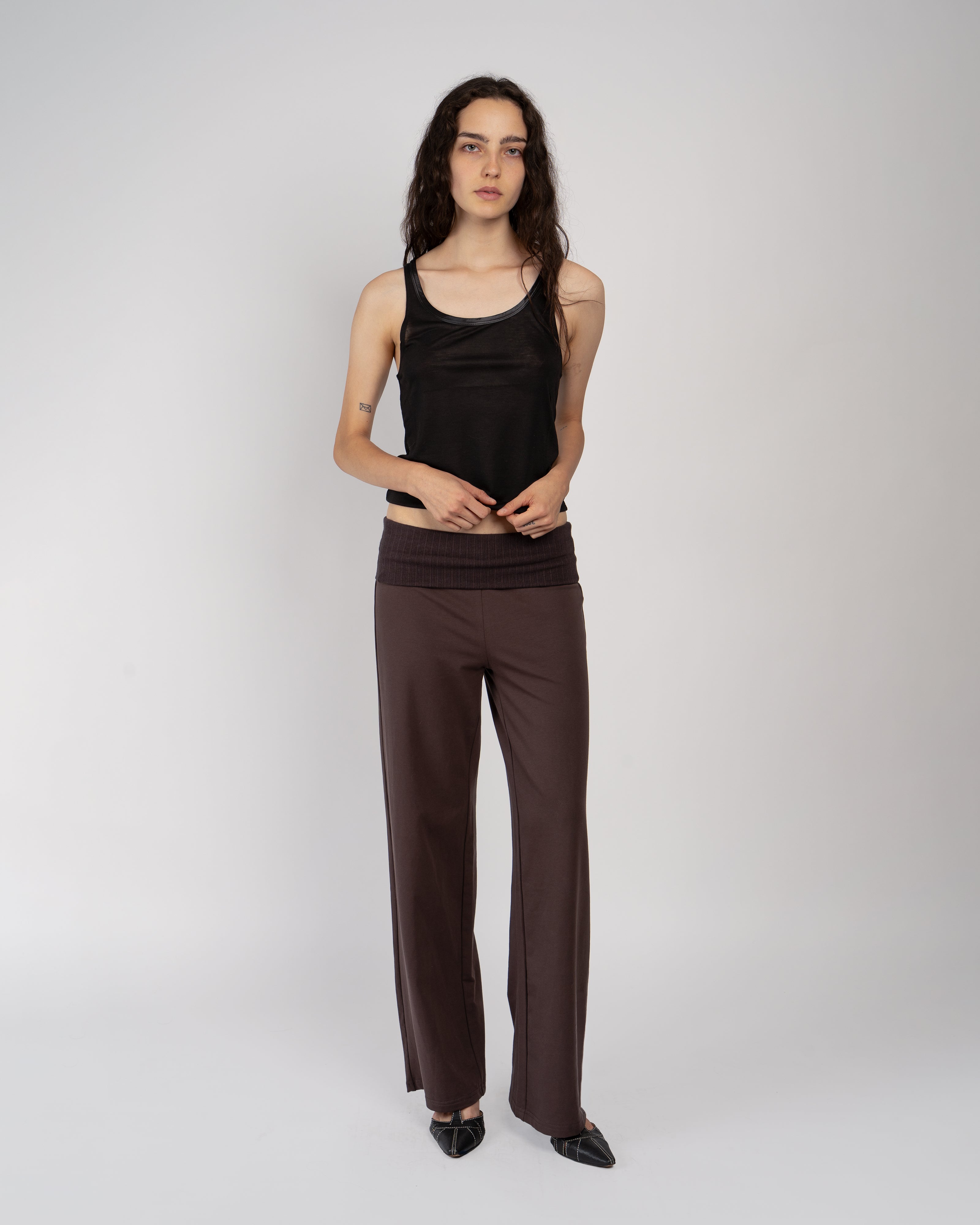 Brown Journal Pants in Jersey