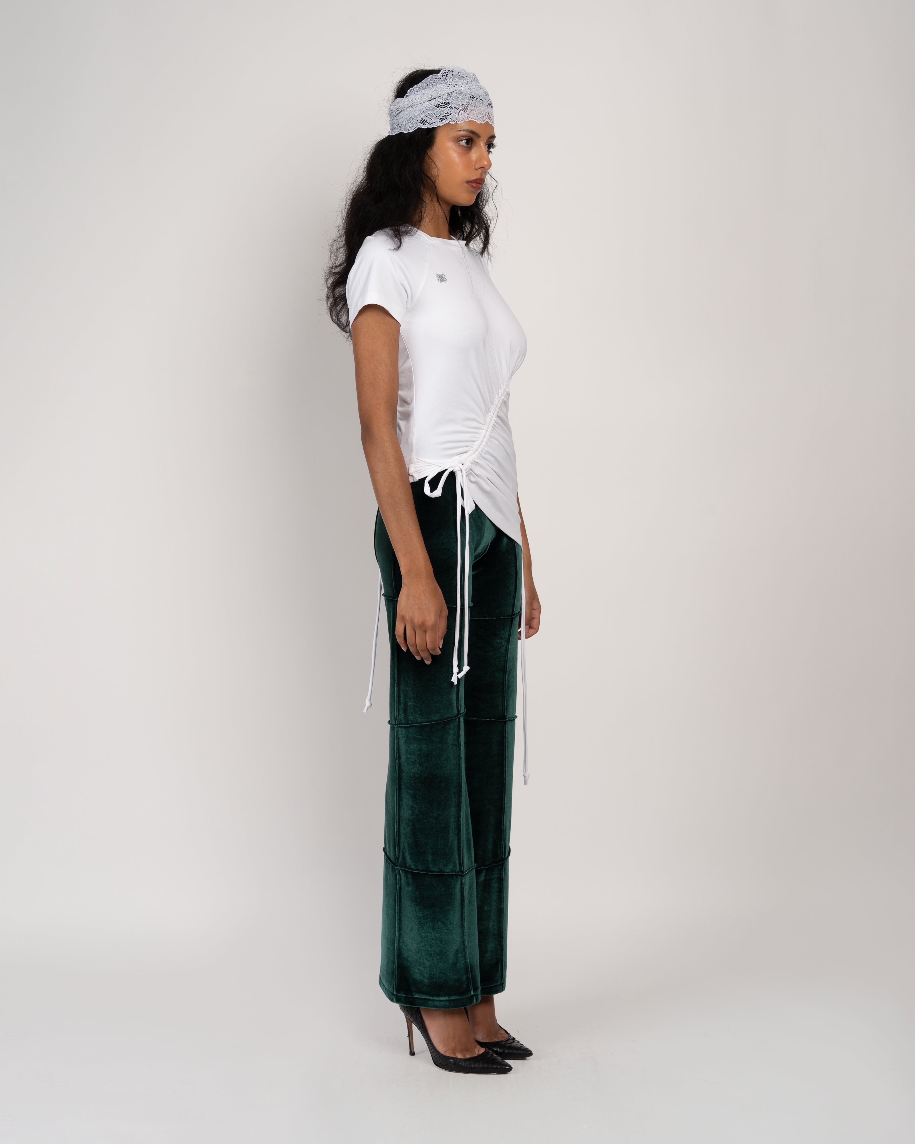 White Ruched T-Shirt