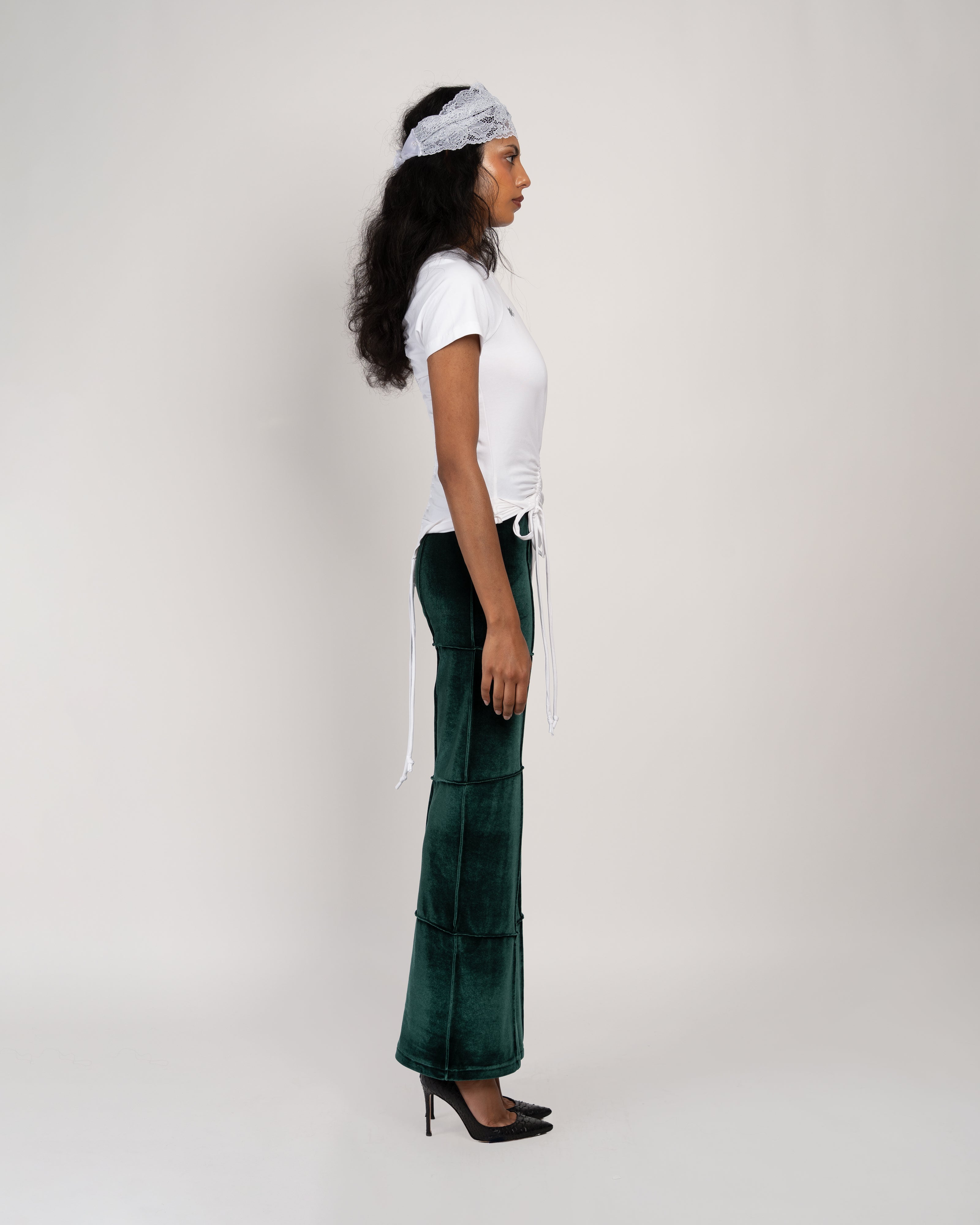 White Ruched T-Shirt