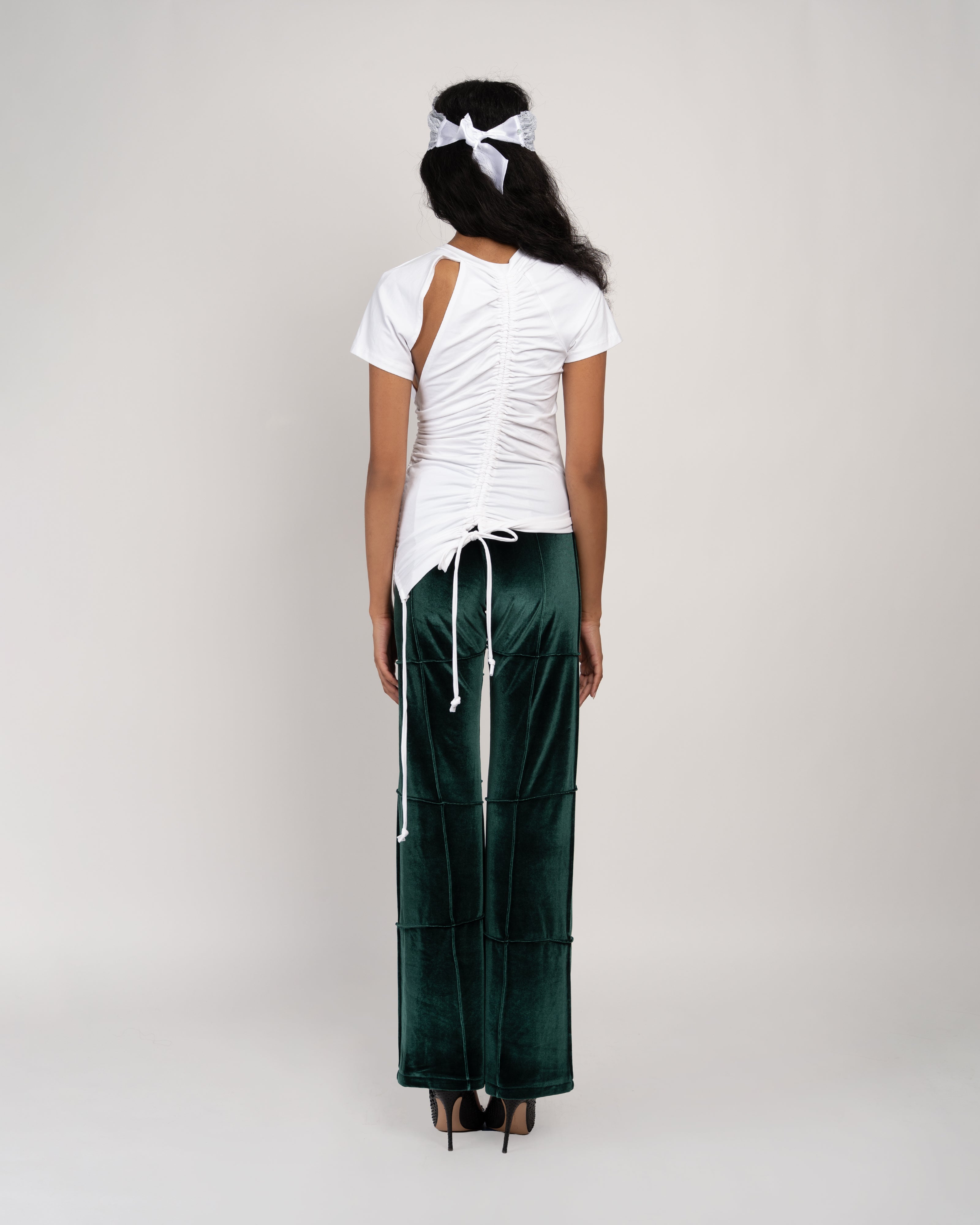 White Ruched T-Shirt