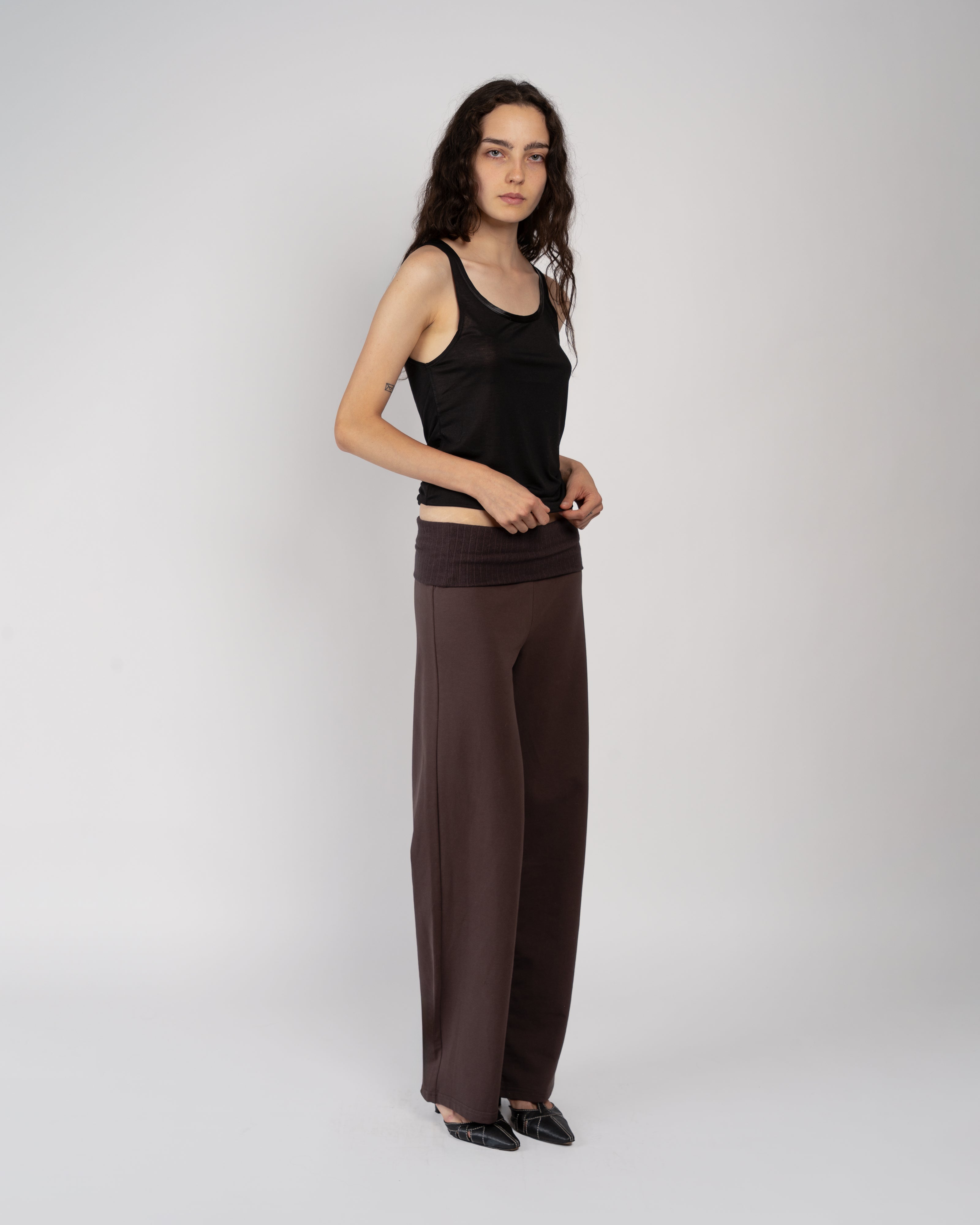 Brown Journal Pants in Jersey