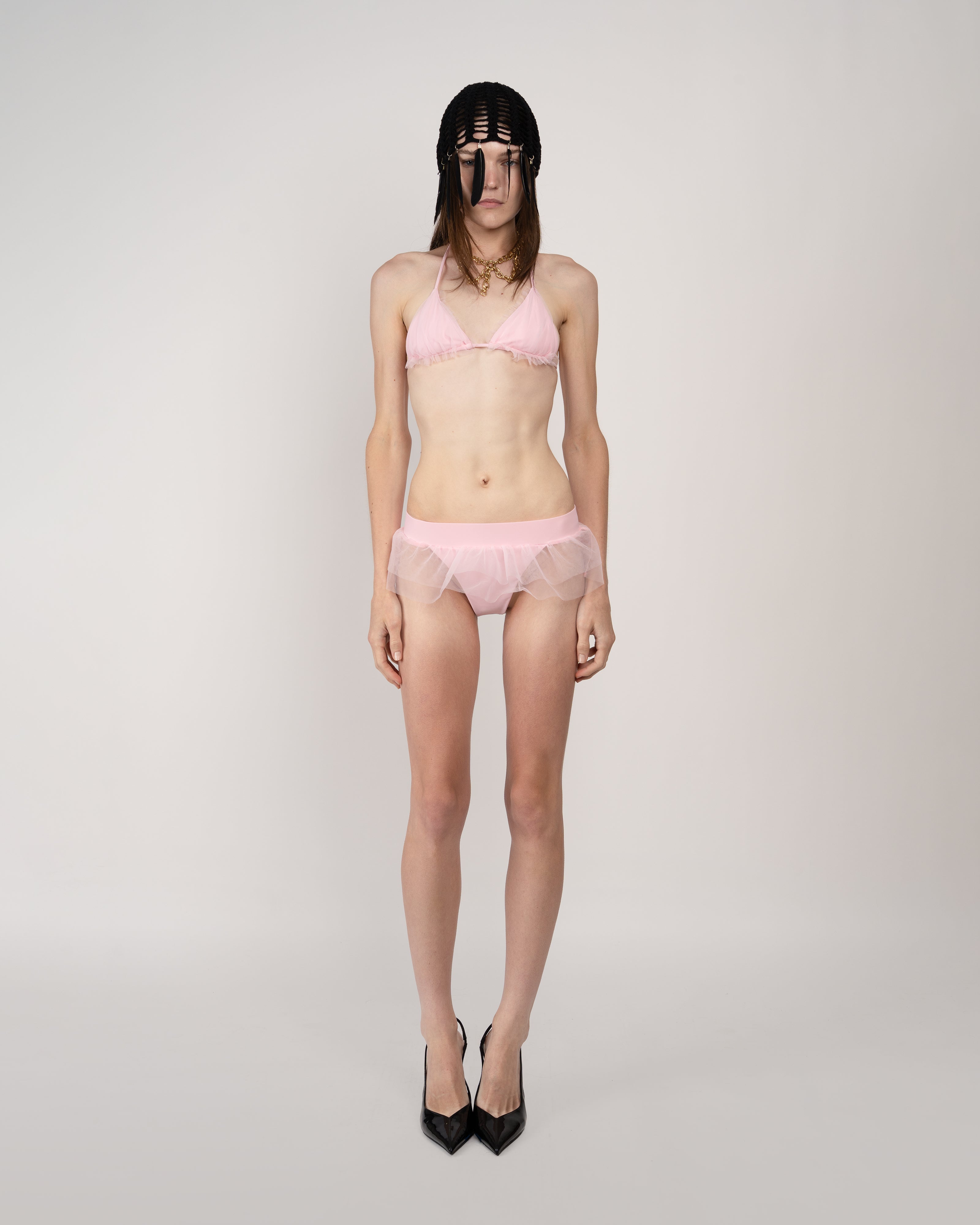Niihai x Café Forgot Yasmin Swim Skirt In Baby Pink