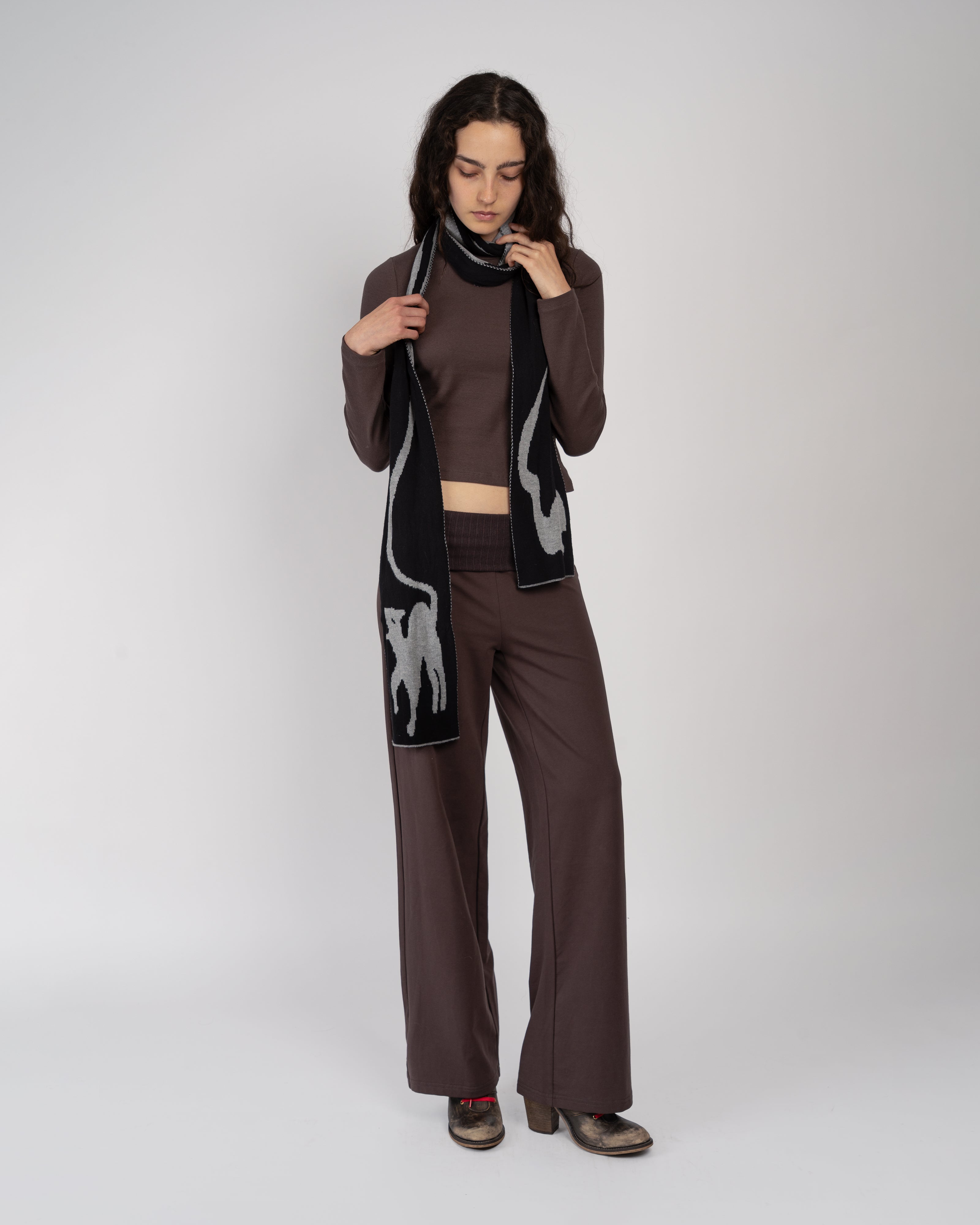 Brown Journal Pants in Jersey