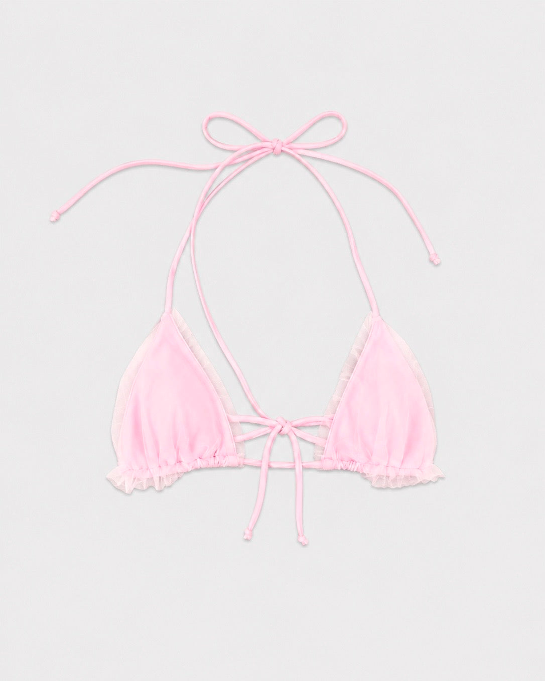 Collab Yasmin Triangle Top In Baby Pink