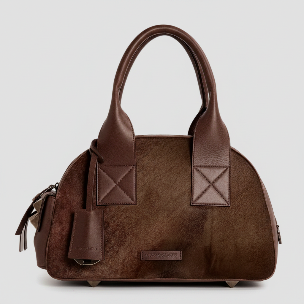 handbag on a light gray background