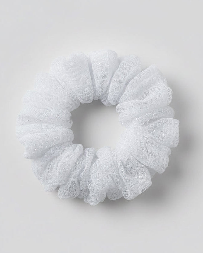 White Scrap Scrunchie