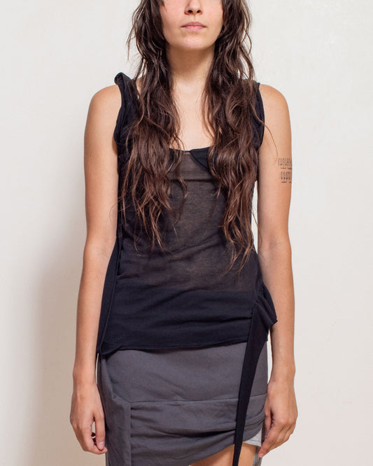 Aphora Sheer Black Top