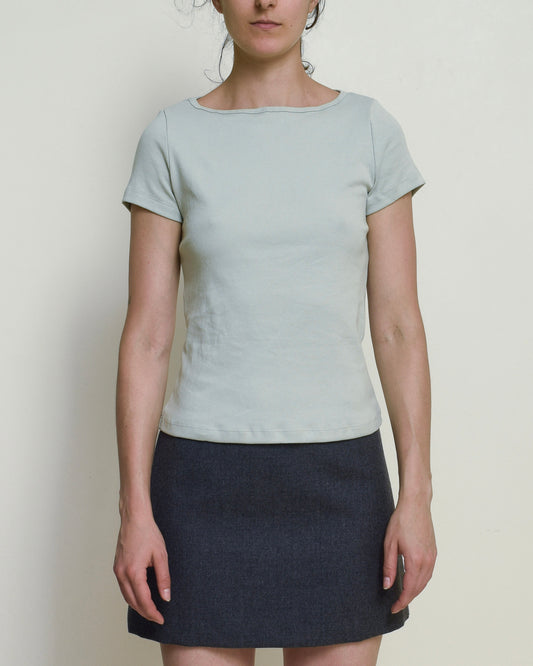 The Cotton Tee in Pistachio