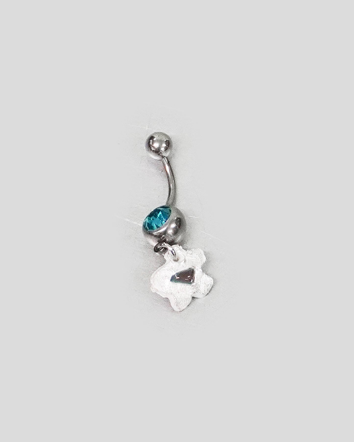 Alterita - Blue Belly Button Ring with Flower