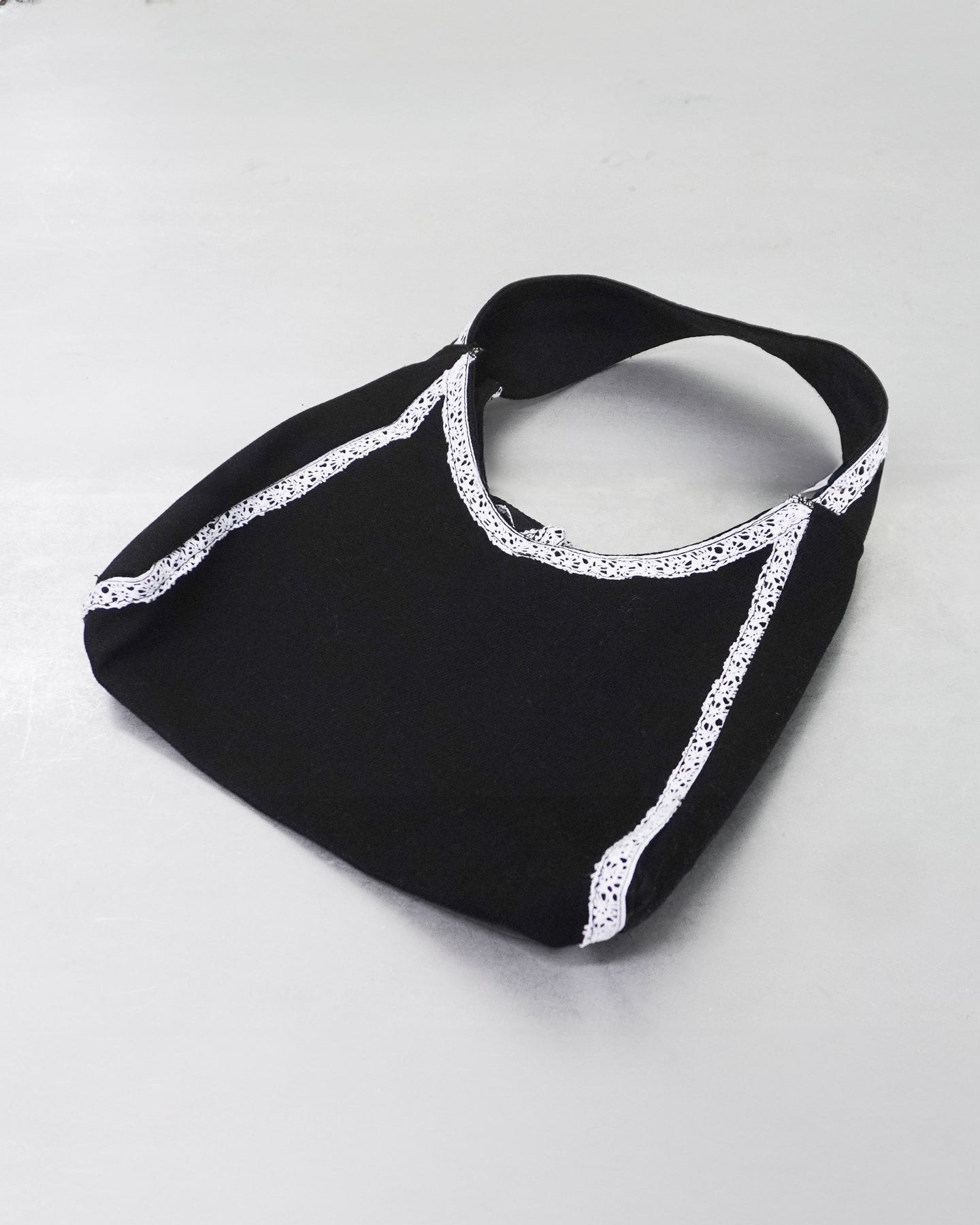 Black Marianne Crochet Bag