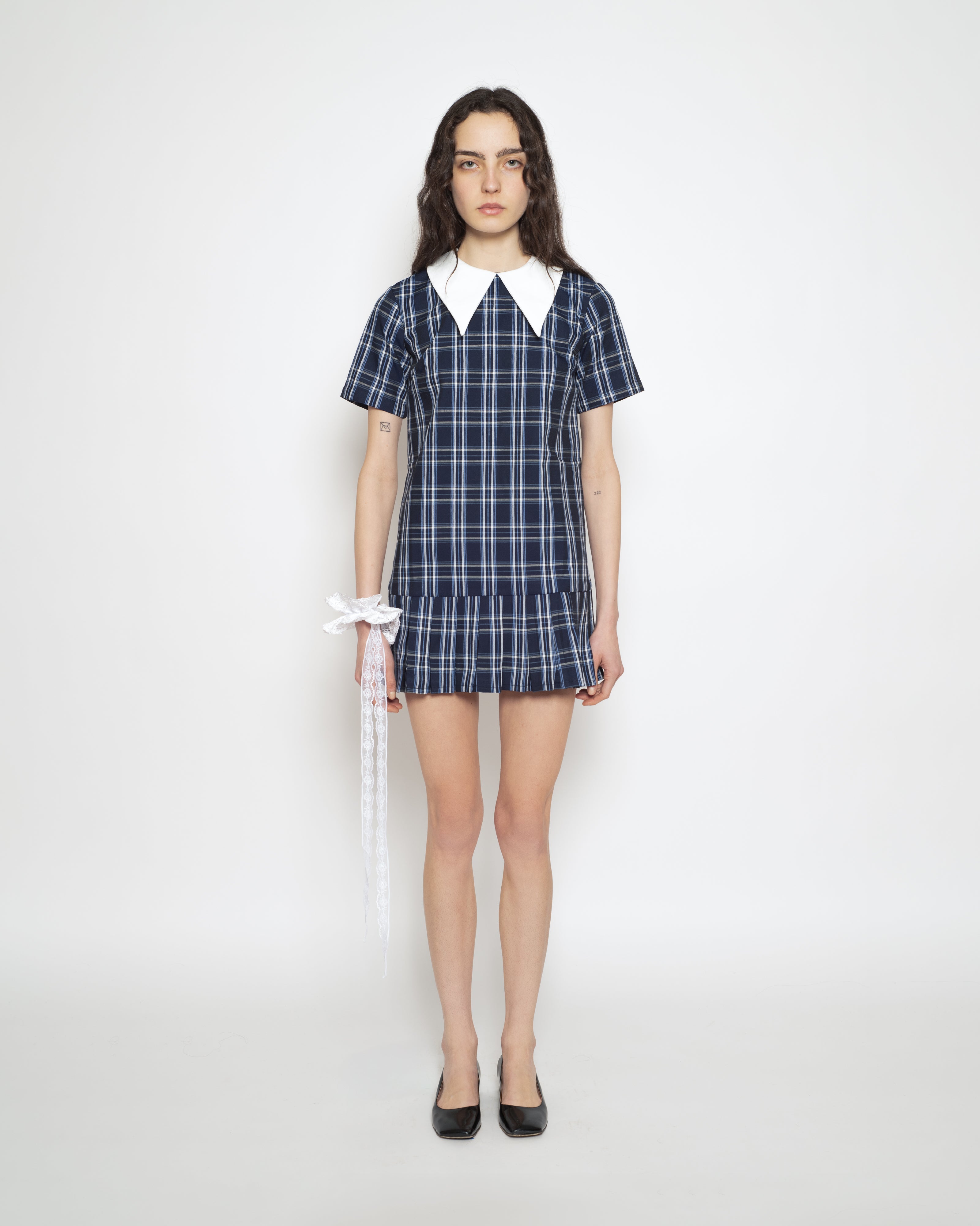 plaid mini dresses Café Forgot — The Plaid Mini Dress in Blue