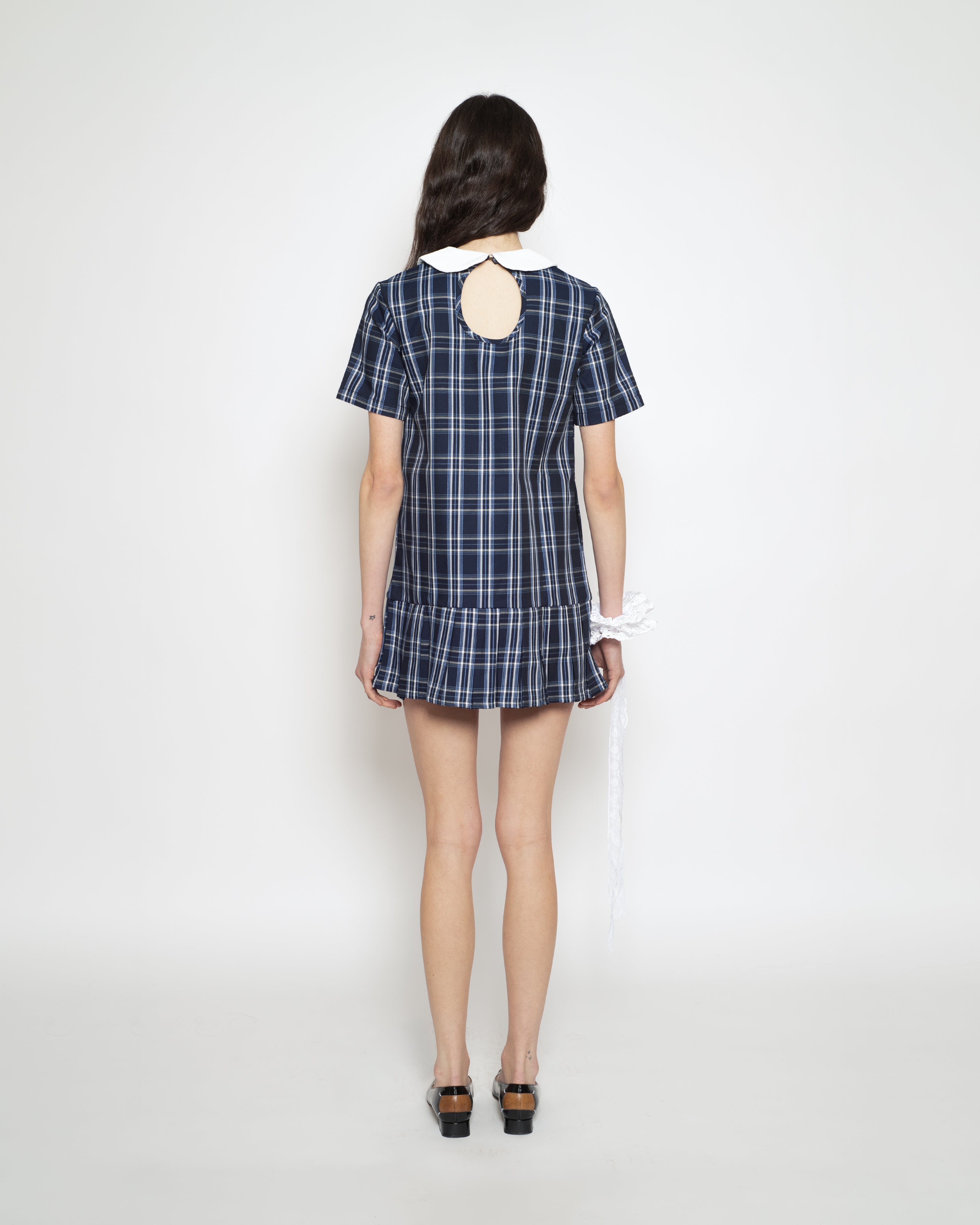 The Plaid Mini Dress in Blue