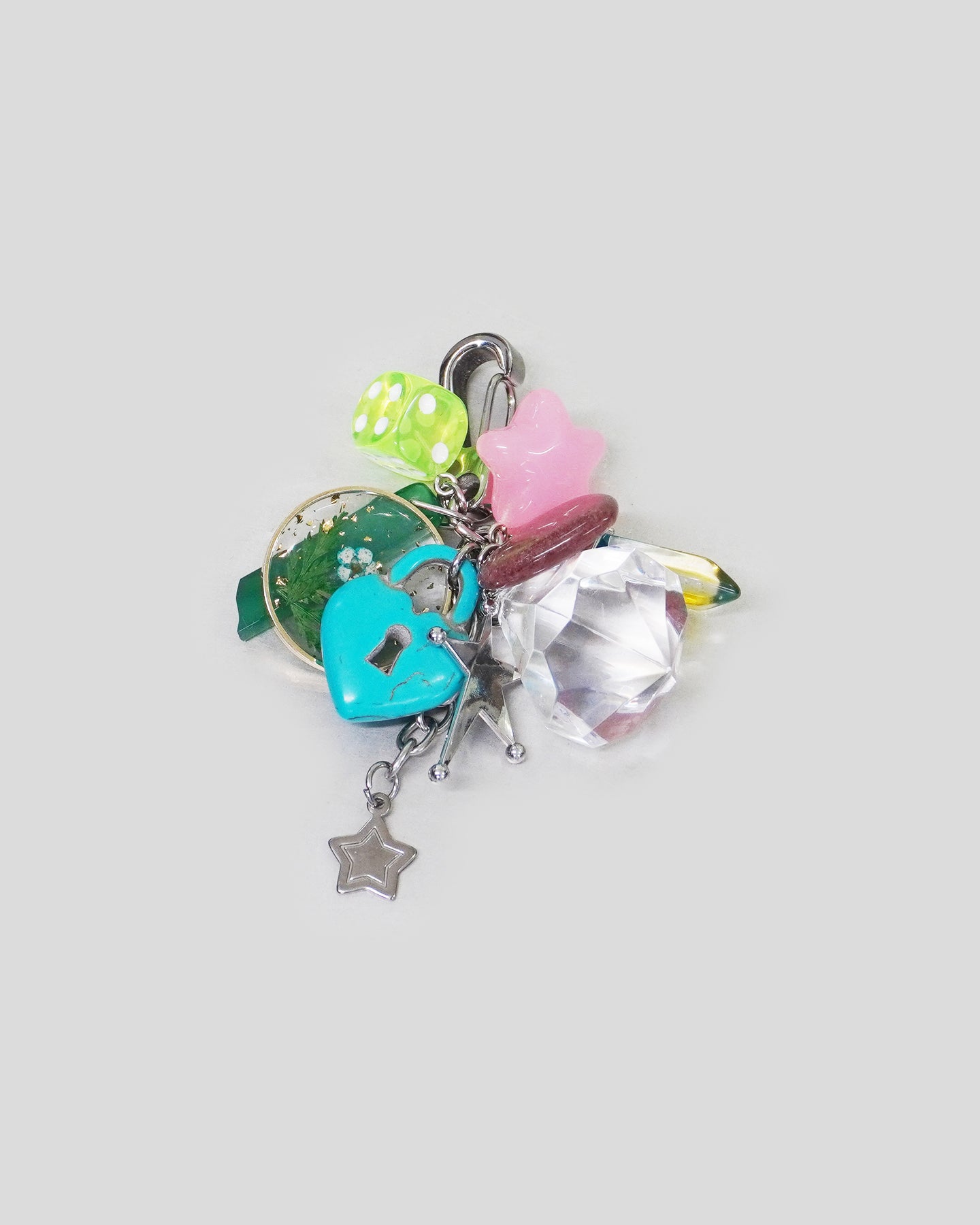 Lime Dice Keychain