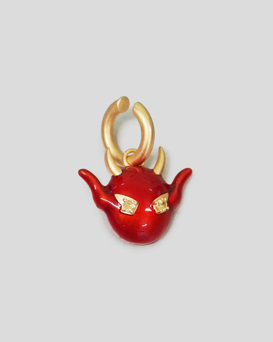 Gold Devil Enamel Charm Cuff