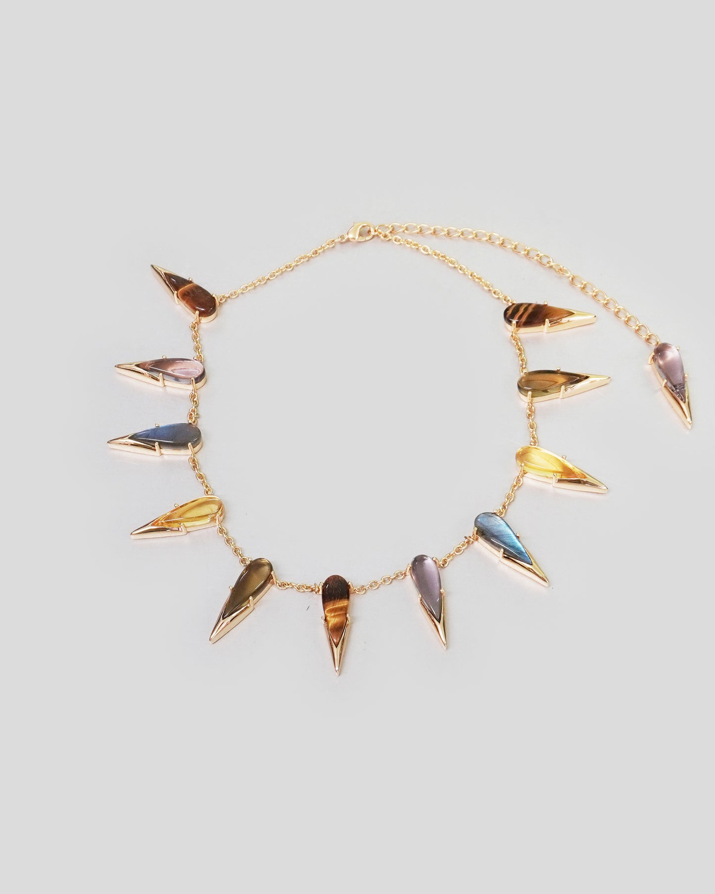 (Punk rocks) Gold Saber Tooth Fang Choker