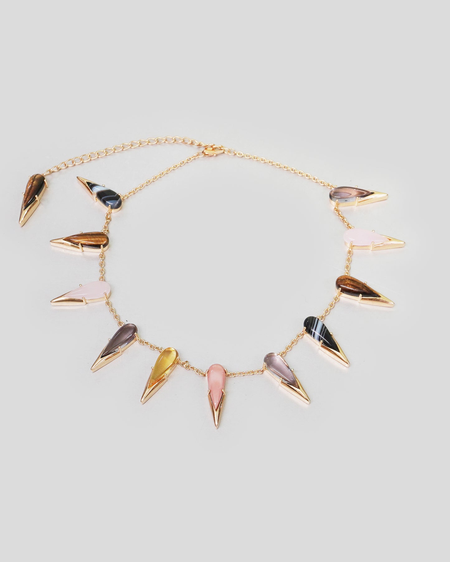 (Punk rocks) Gold Saber Tooth Fang Choker