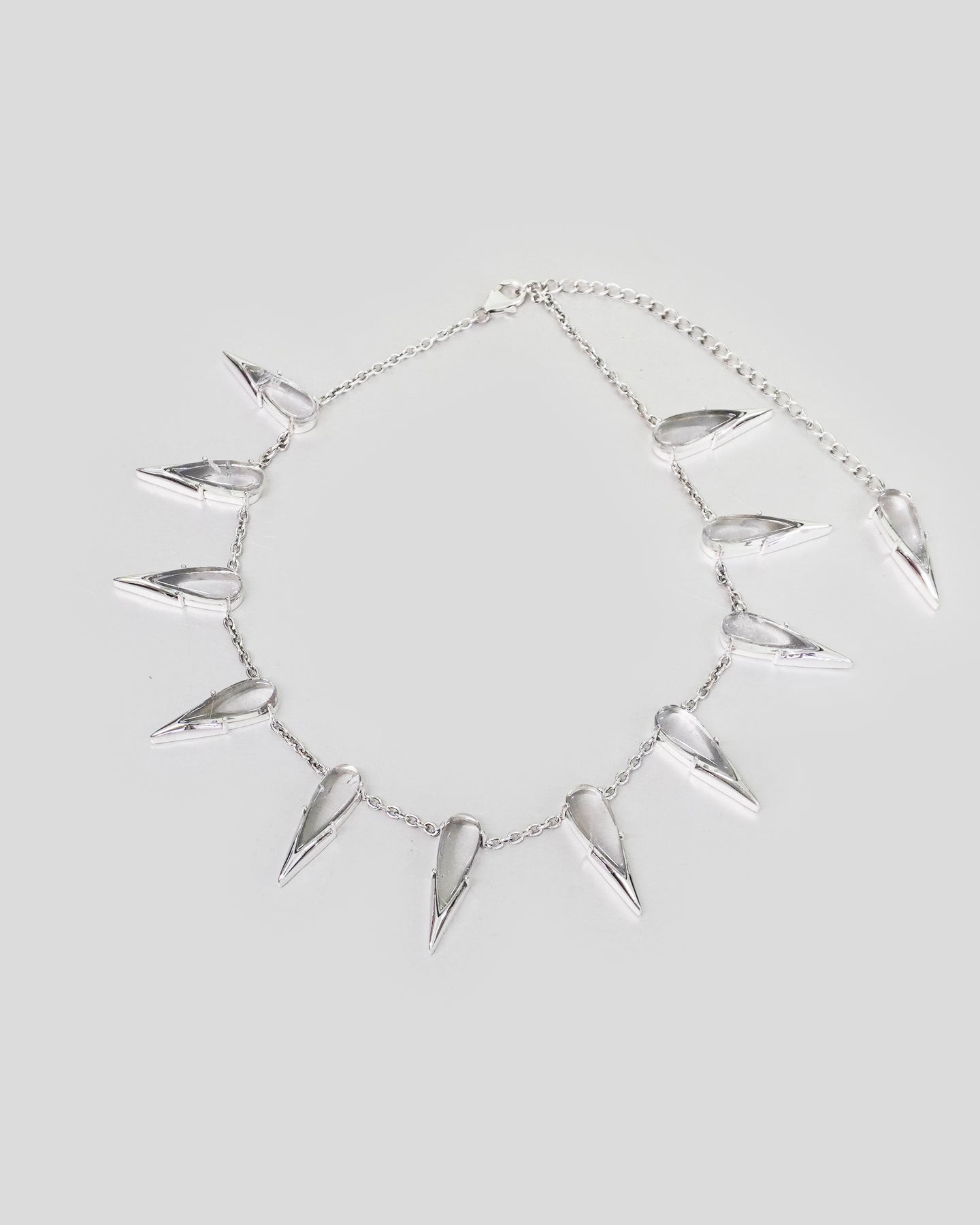 (Punk rocks) Silver Saber Tooth Fang Choker