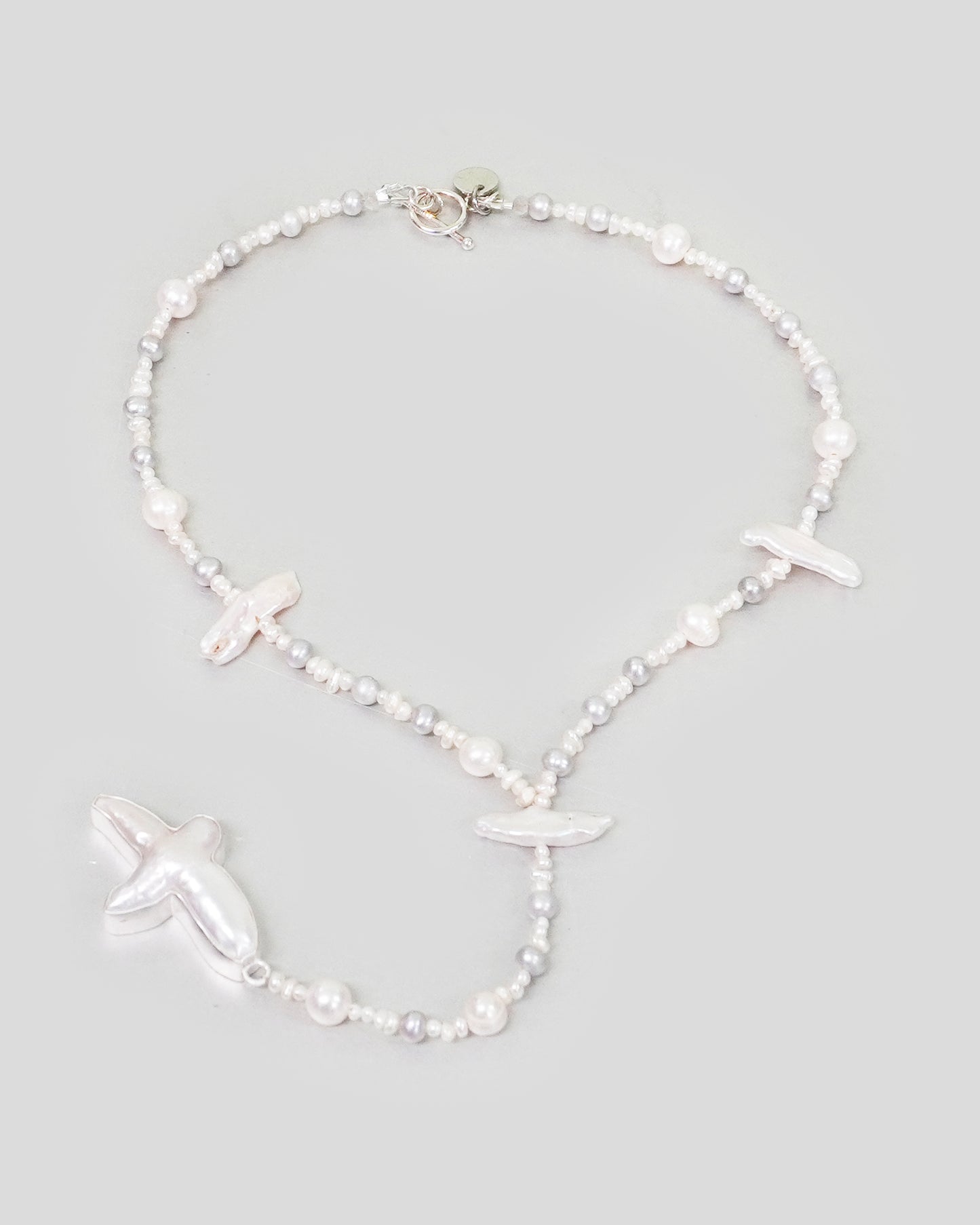 The Rosary Necklace in Silver