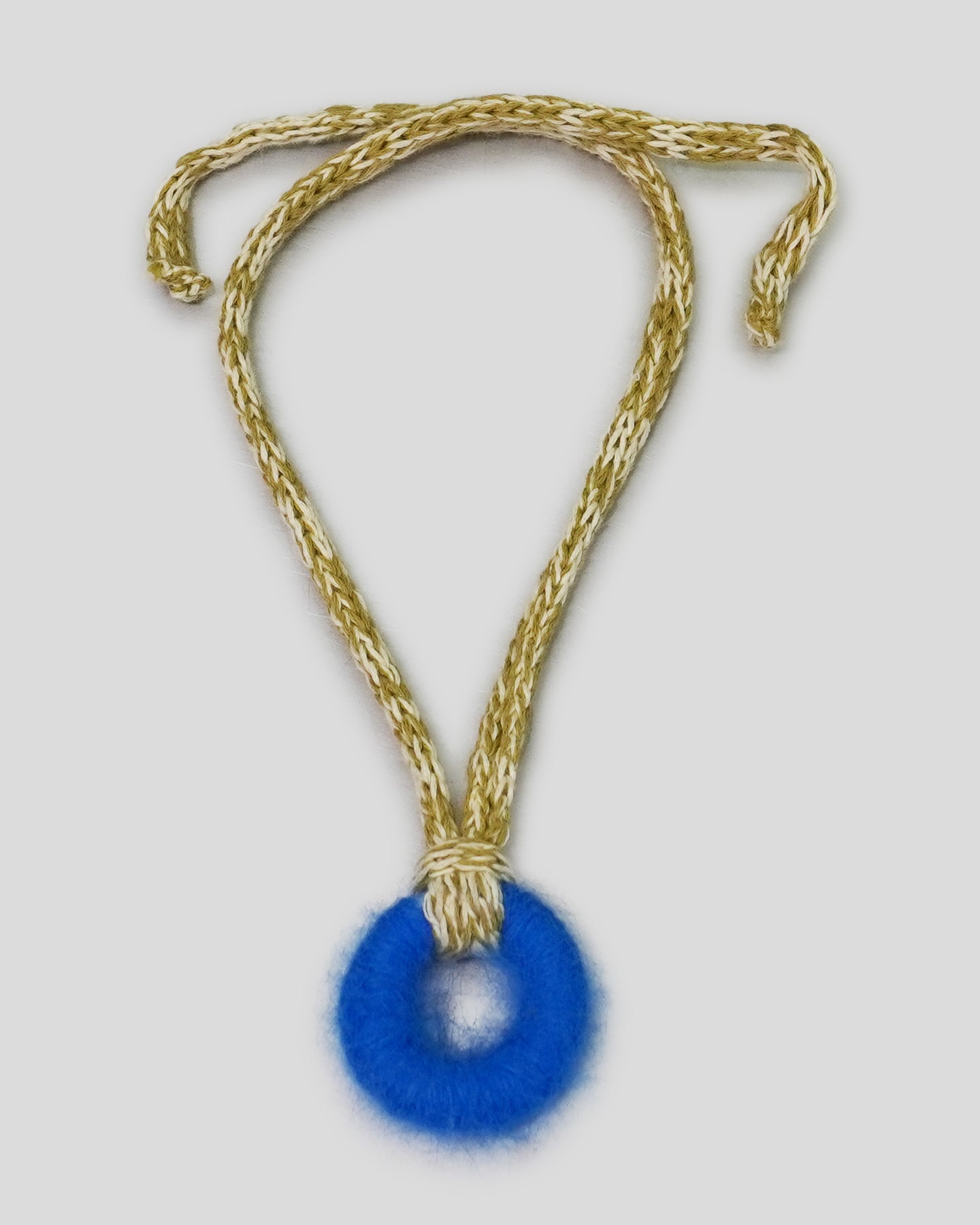 Blue Fuzzy Necklace