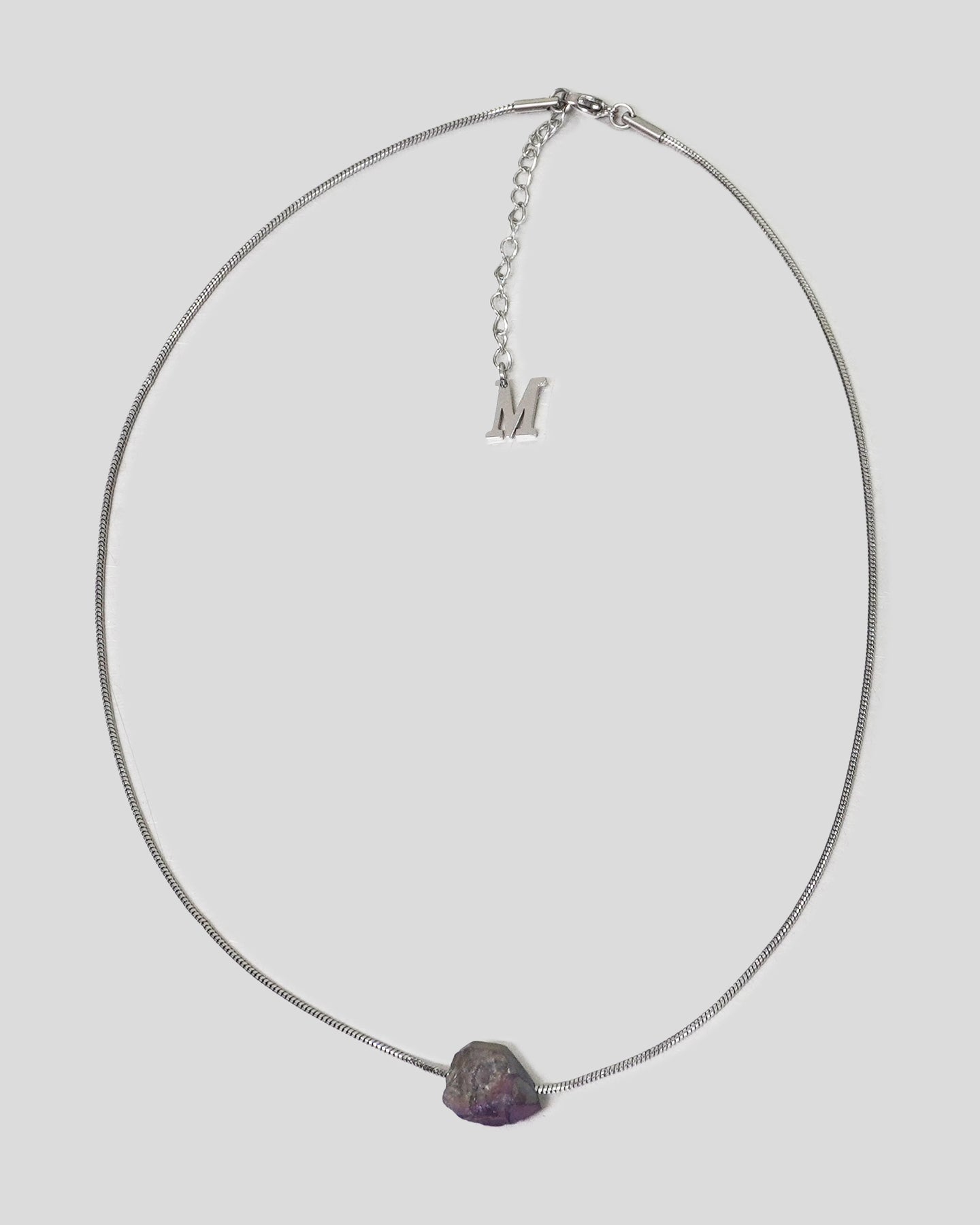 Baby Stone Necklace in Grey