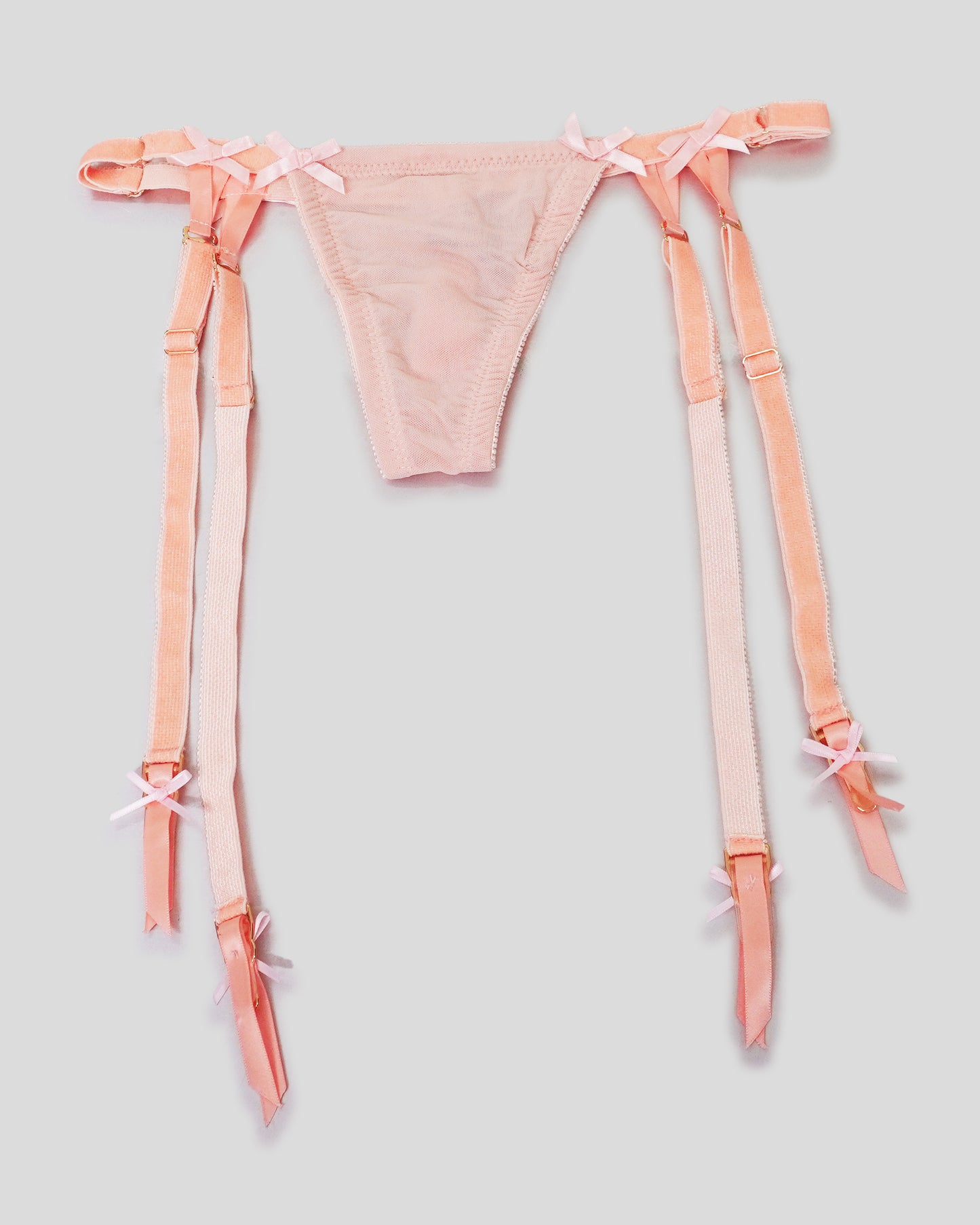 Nude Garter Thong