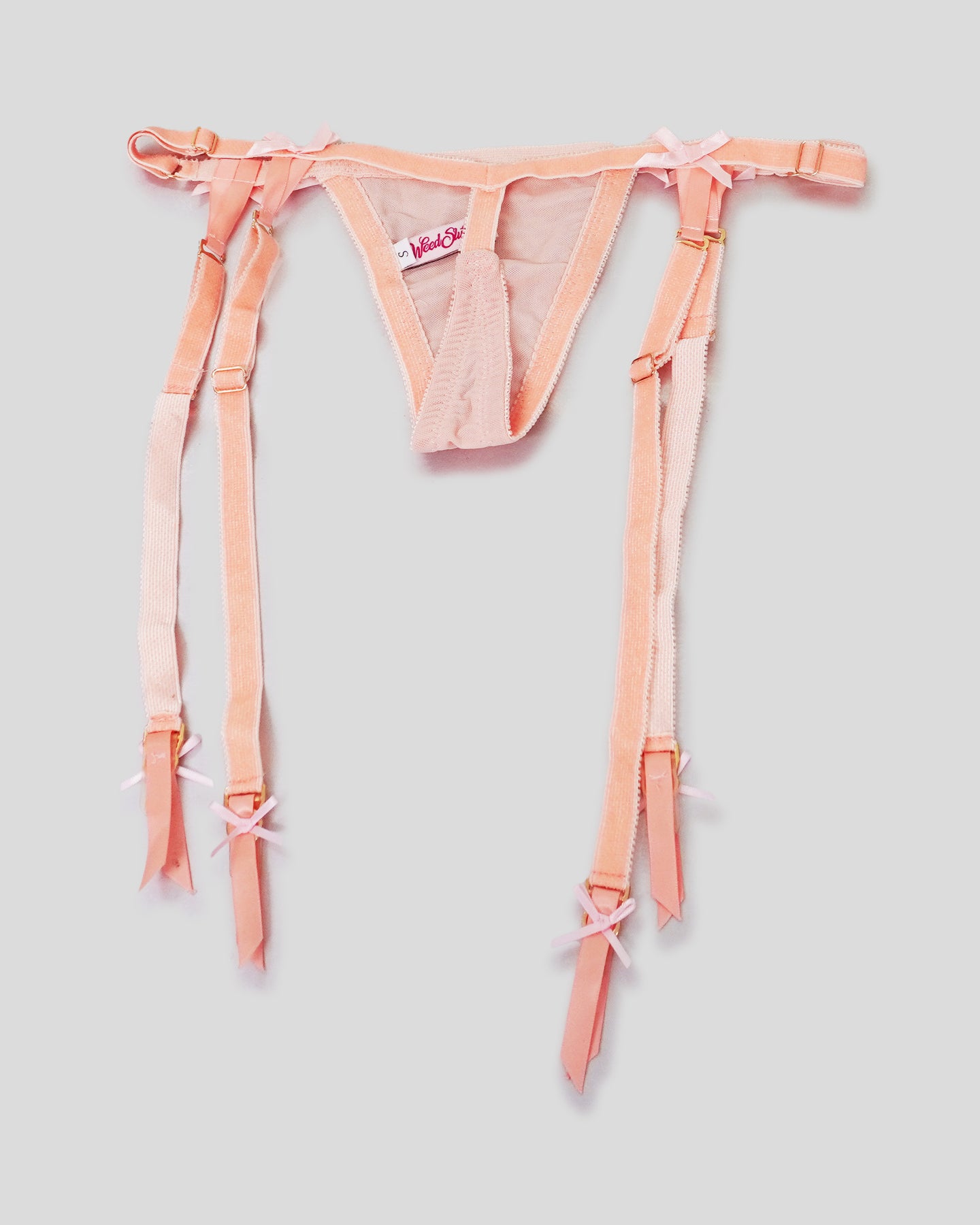 Nude Garter Thong