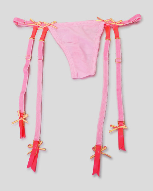 Pink Garter Thong