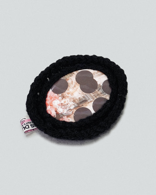 Black Souvenir Porcelain Brooch