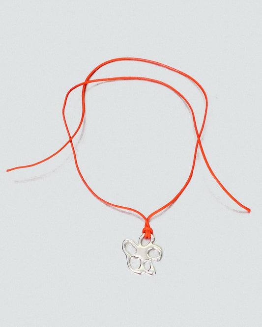 Met Flower Necklace in Red
