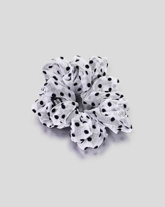 SCRAP SCRUNCHIE - M GIGI - b&w polka dot