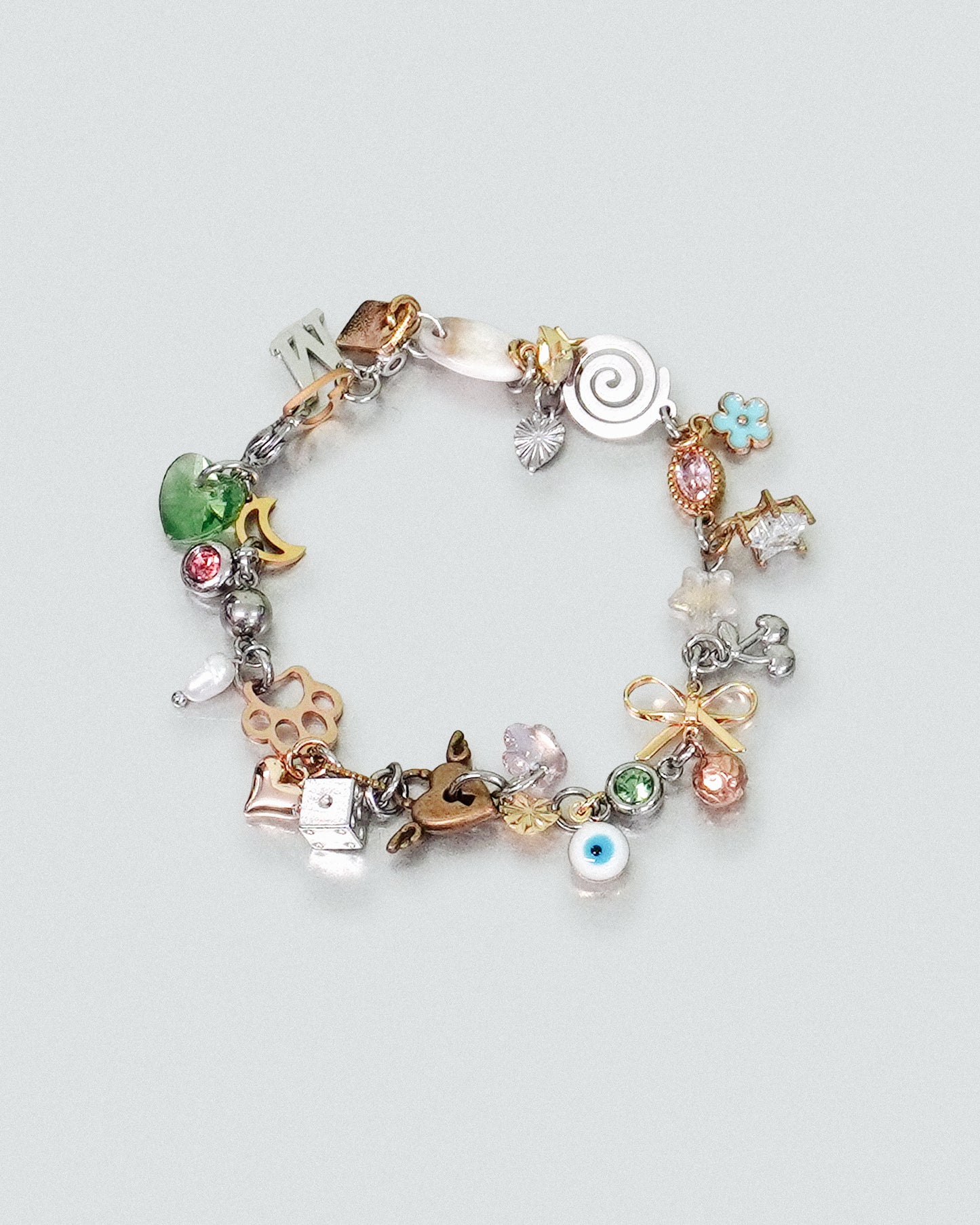 Eyeball Tiny Charm Bracelet