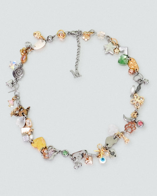 Eyeball Spiral Tiny Charm Necklace