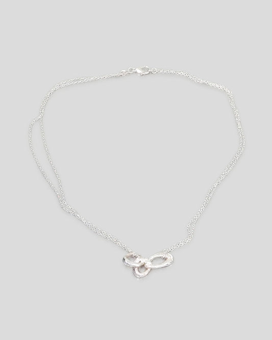 Three Silver Loops Necklace