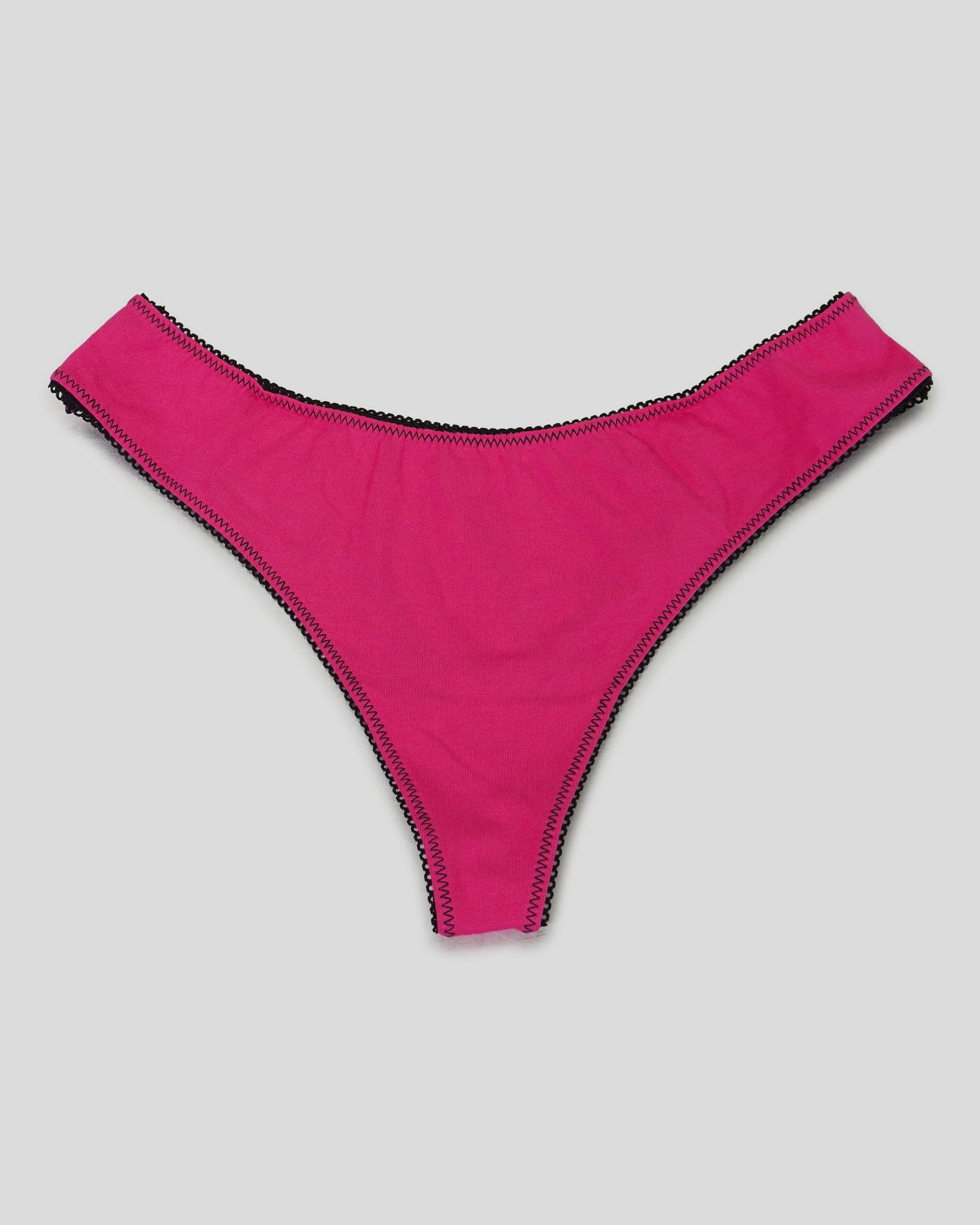 Brat/Black Cotton Thong