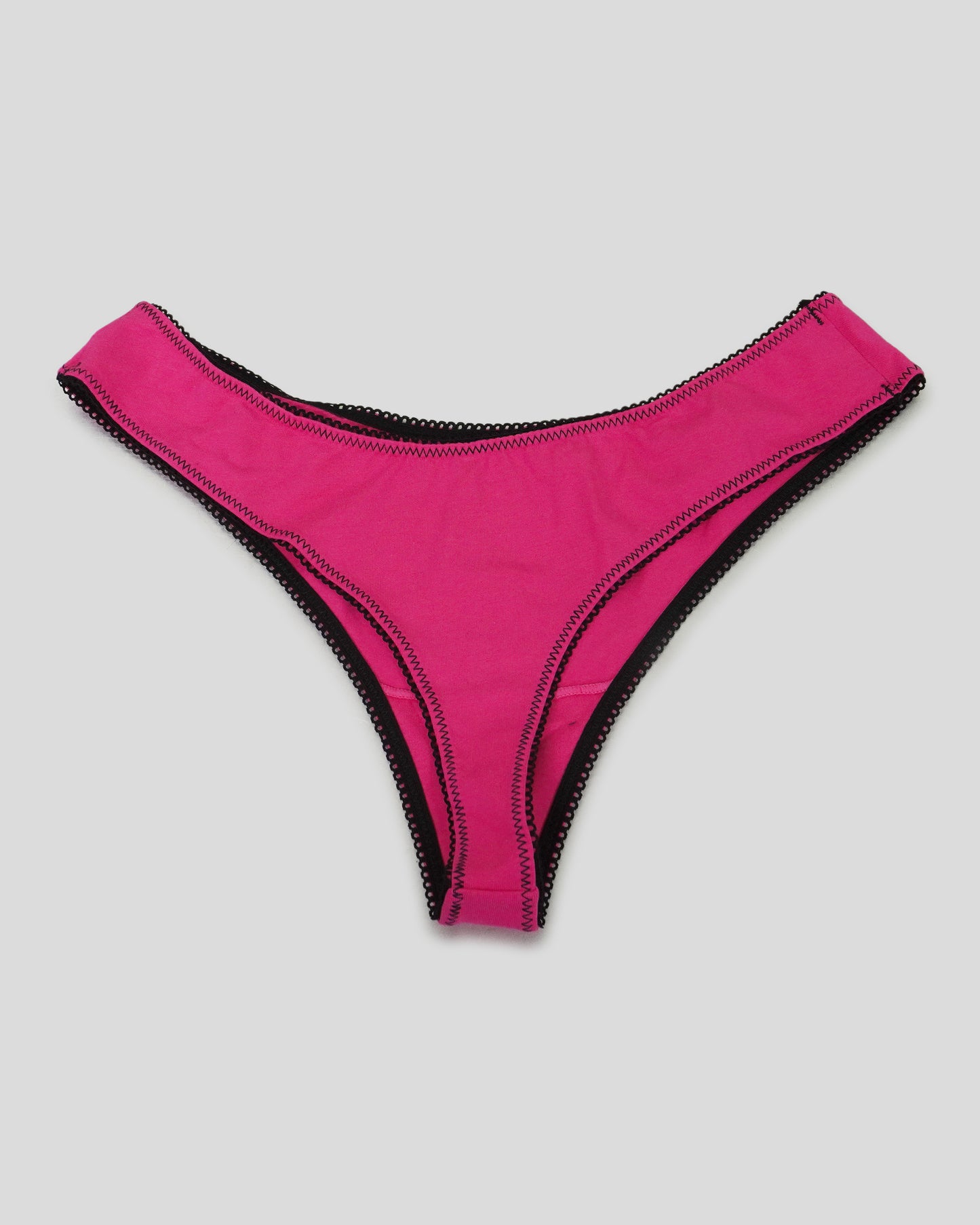 Brat/Black Cotton Thong