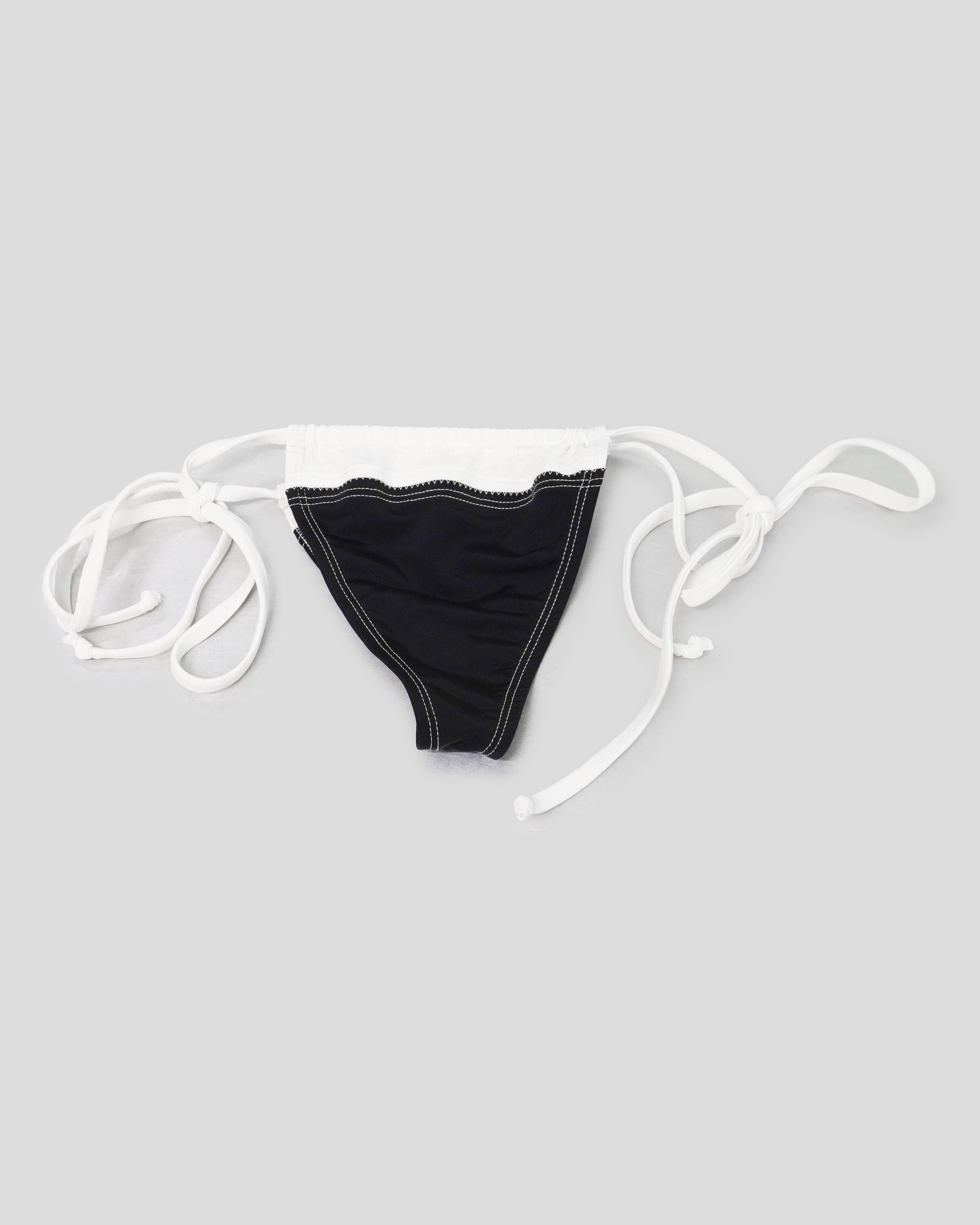 Black and Pearl Classic String Bikini Bottom
