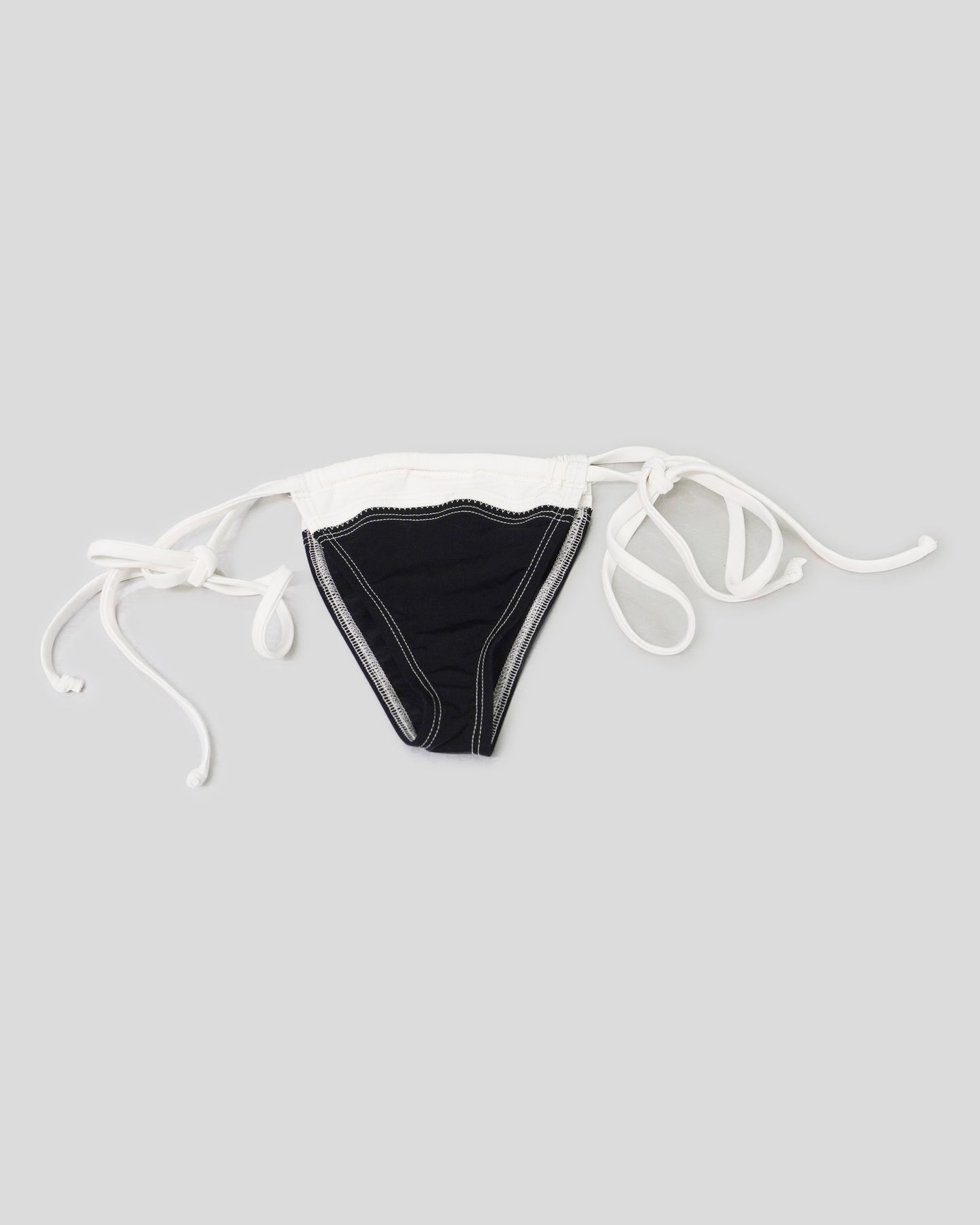 Black and Pearl Classic String Bikini Bottom