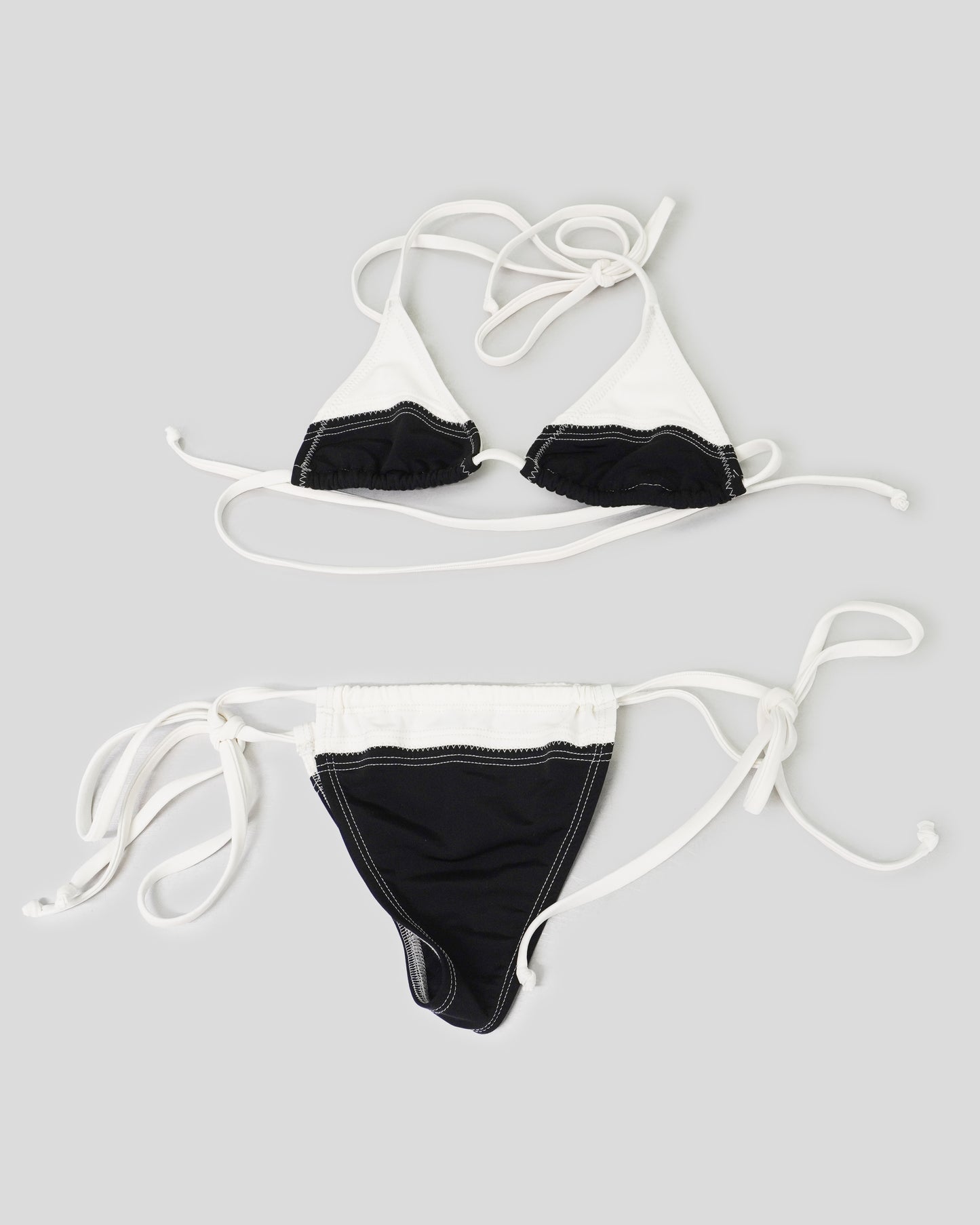 Black and Pearl Classic String Bikini Bottom