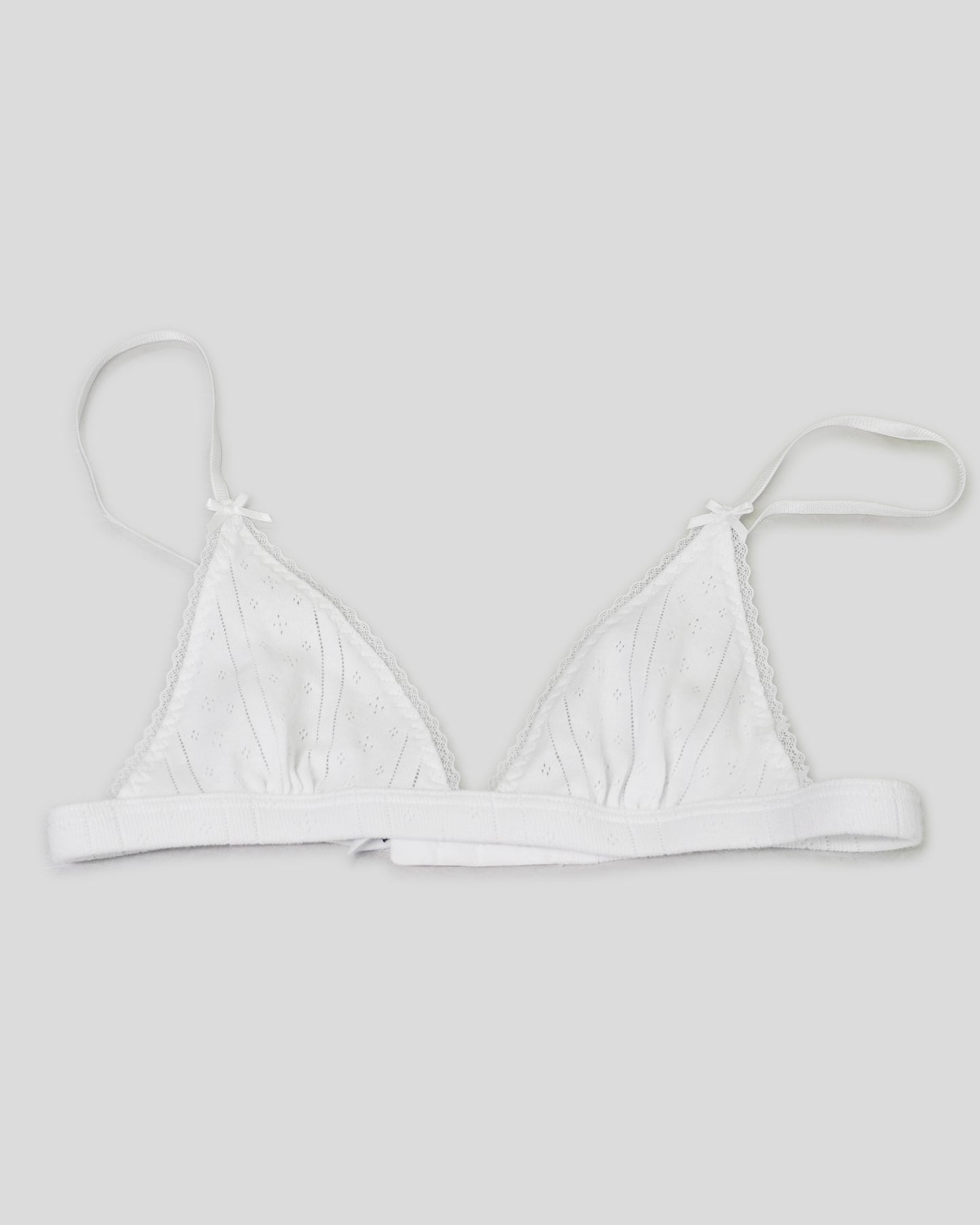 The Triangle Bralette in White