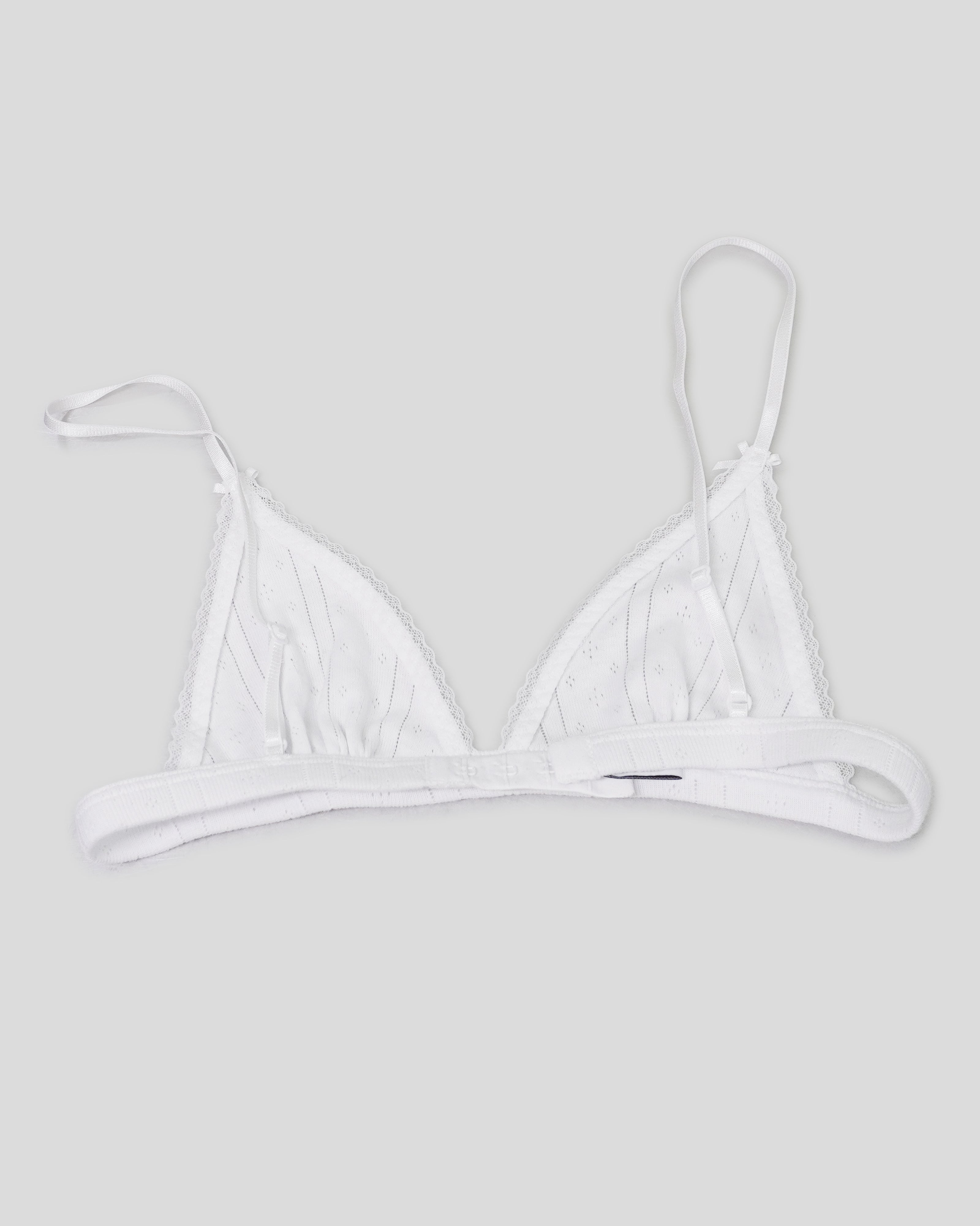 The Triangle Bralette in White