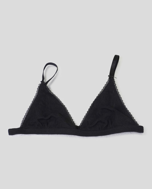 The Triangle Bralette in Black