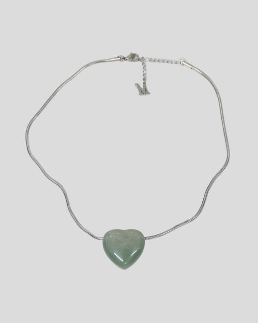 Green Heart of Stone Necklace
