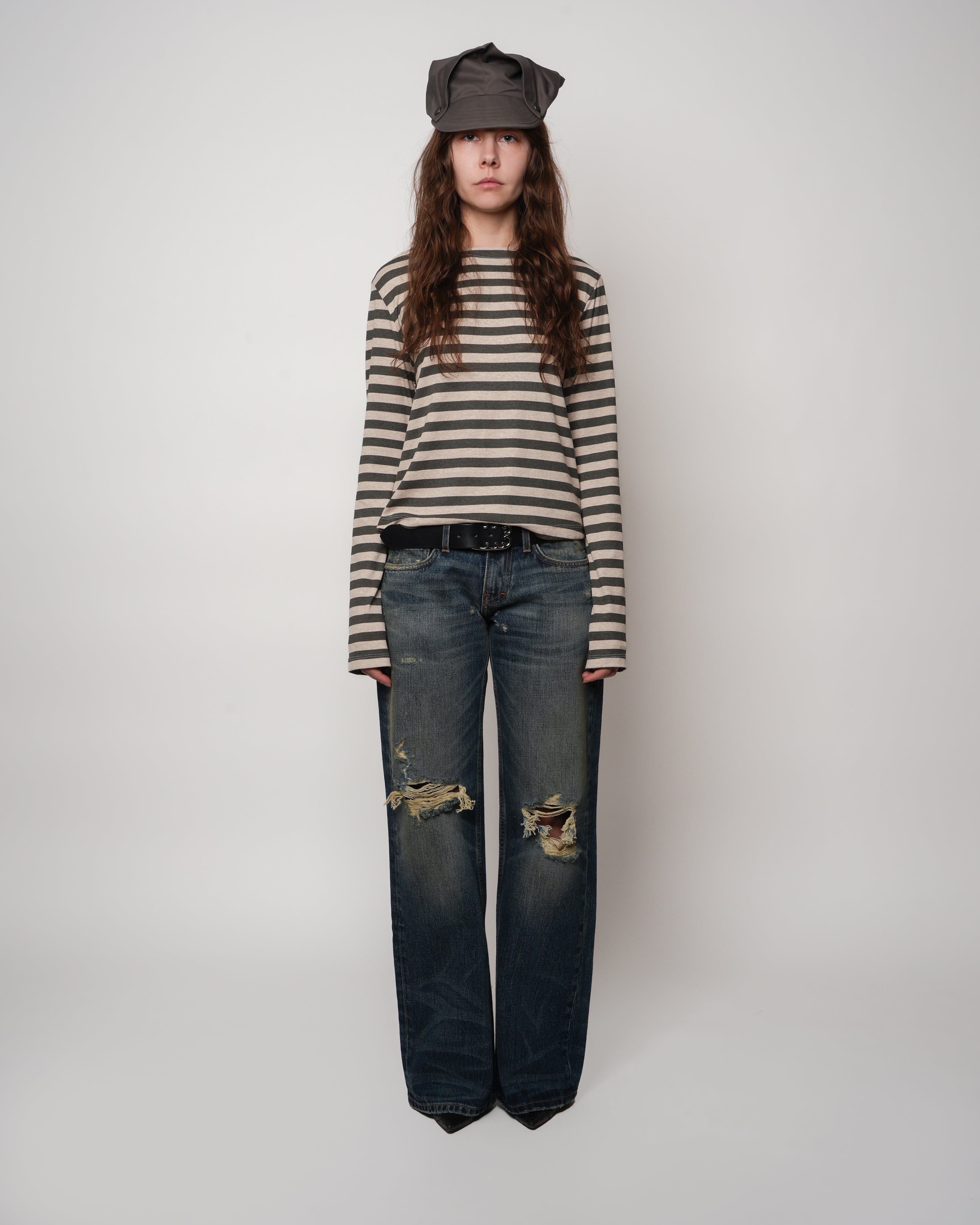 Striped Wide Neck Longsleeve