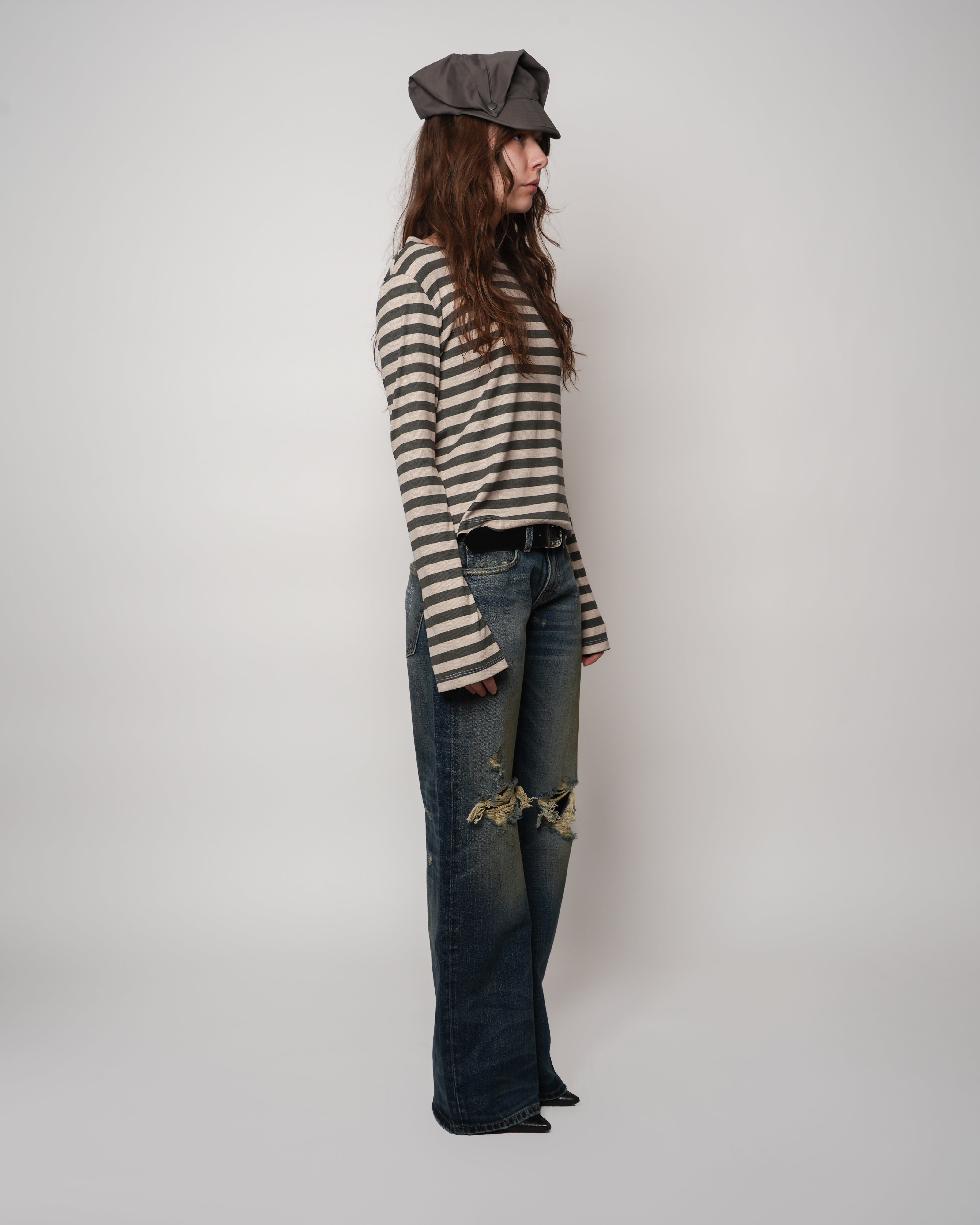 Striped Wide Neck Longsleeve